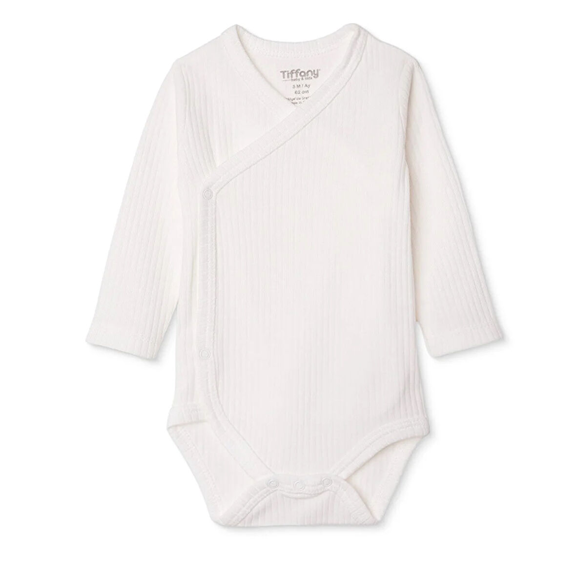 Tiffany Unisex Zıbın Body İnterlok V Yaka Uzun Kol