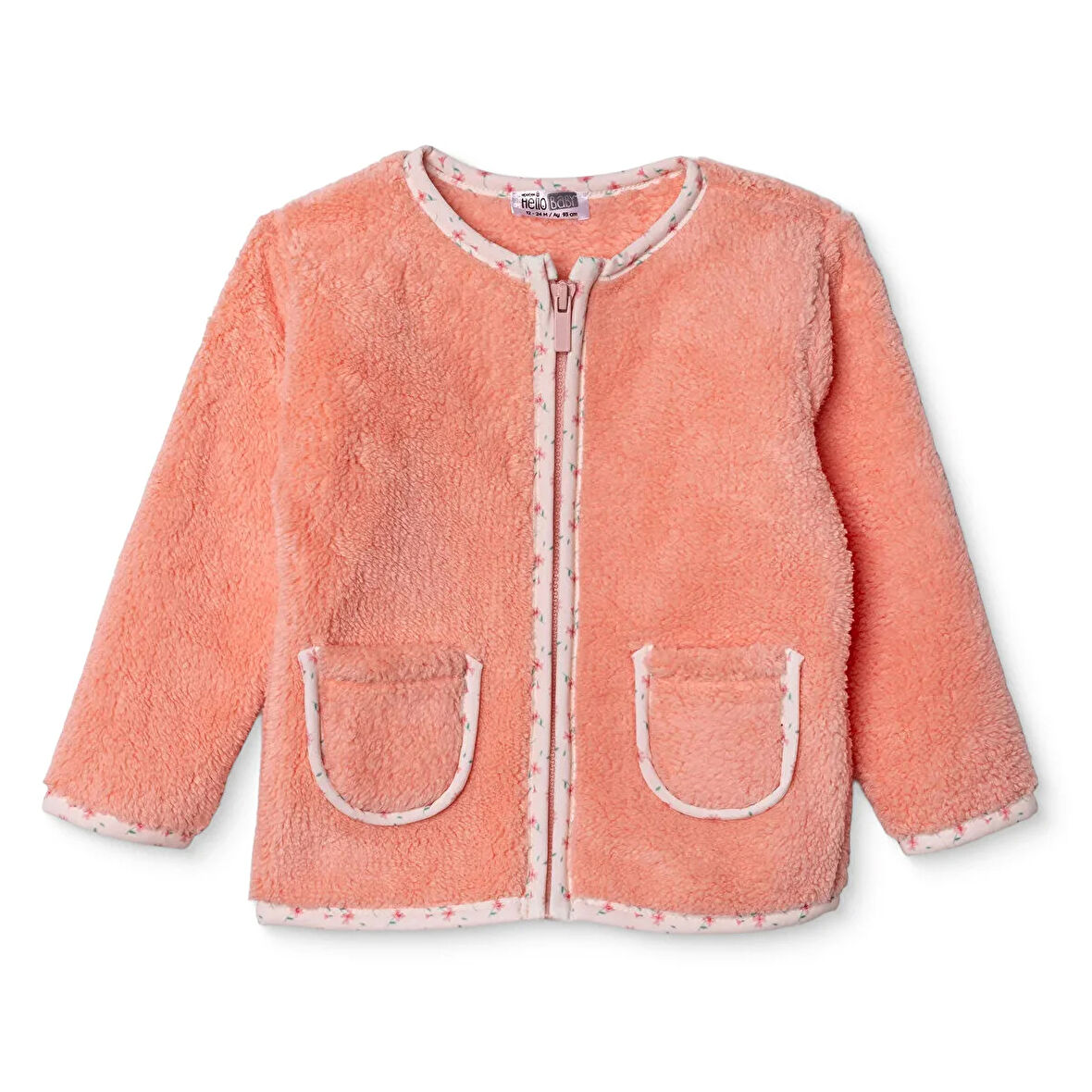 HelloBaby Kız Bebek Welsoft Hırka Bisiklet Yaka Uzun Kol