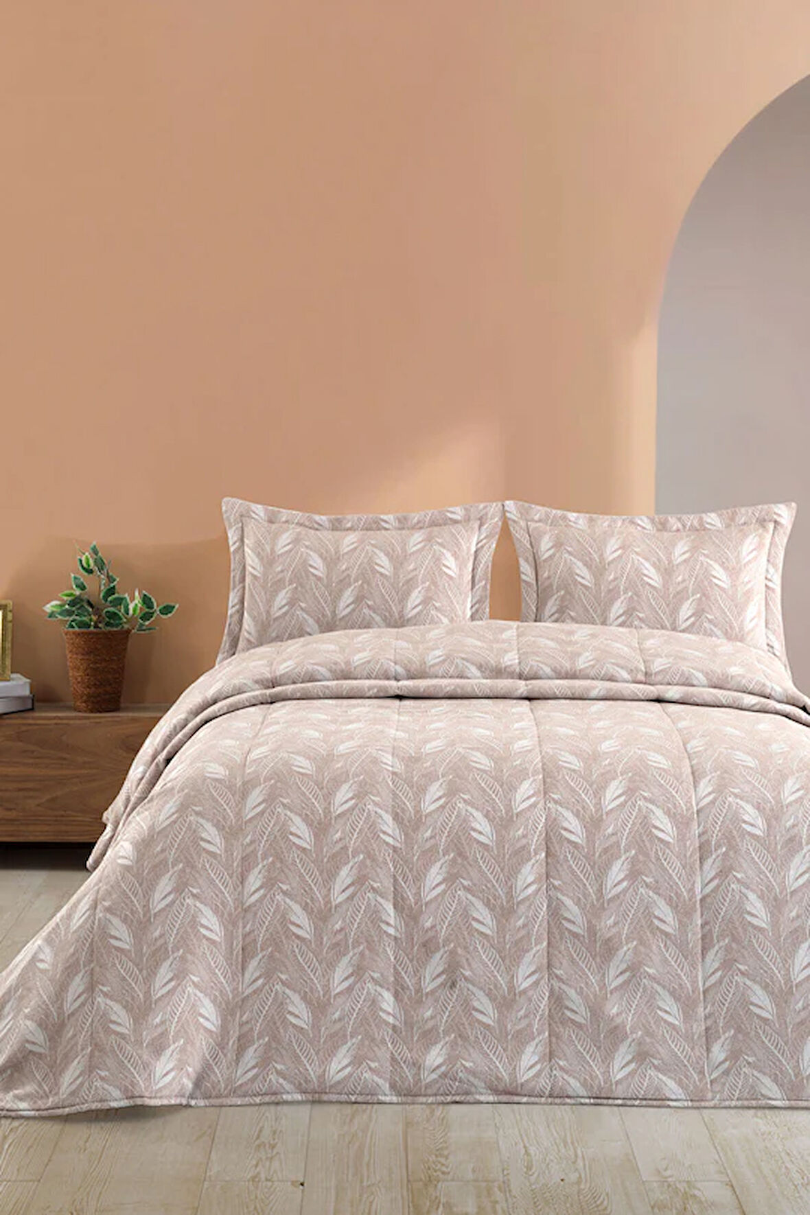 ELART Stil Yatak Örtüsü Elyaflı (270x260 cm) Bej 