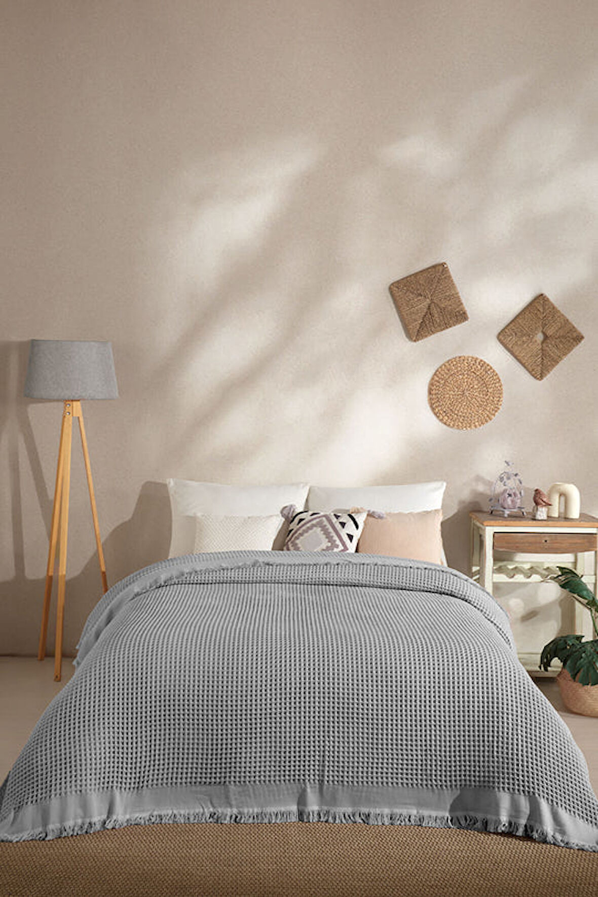 ELART Ruffle Pike Tek Kişilik (160x220 cm) Gri