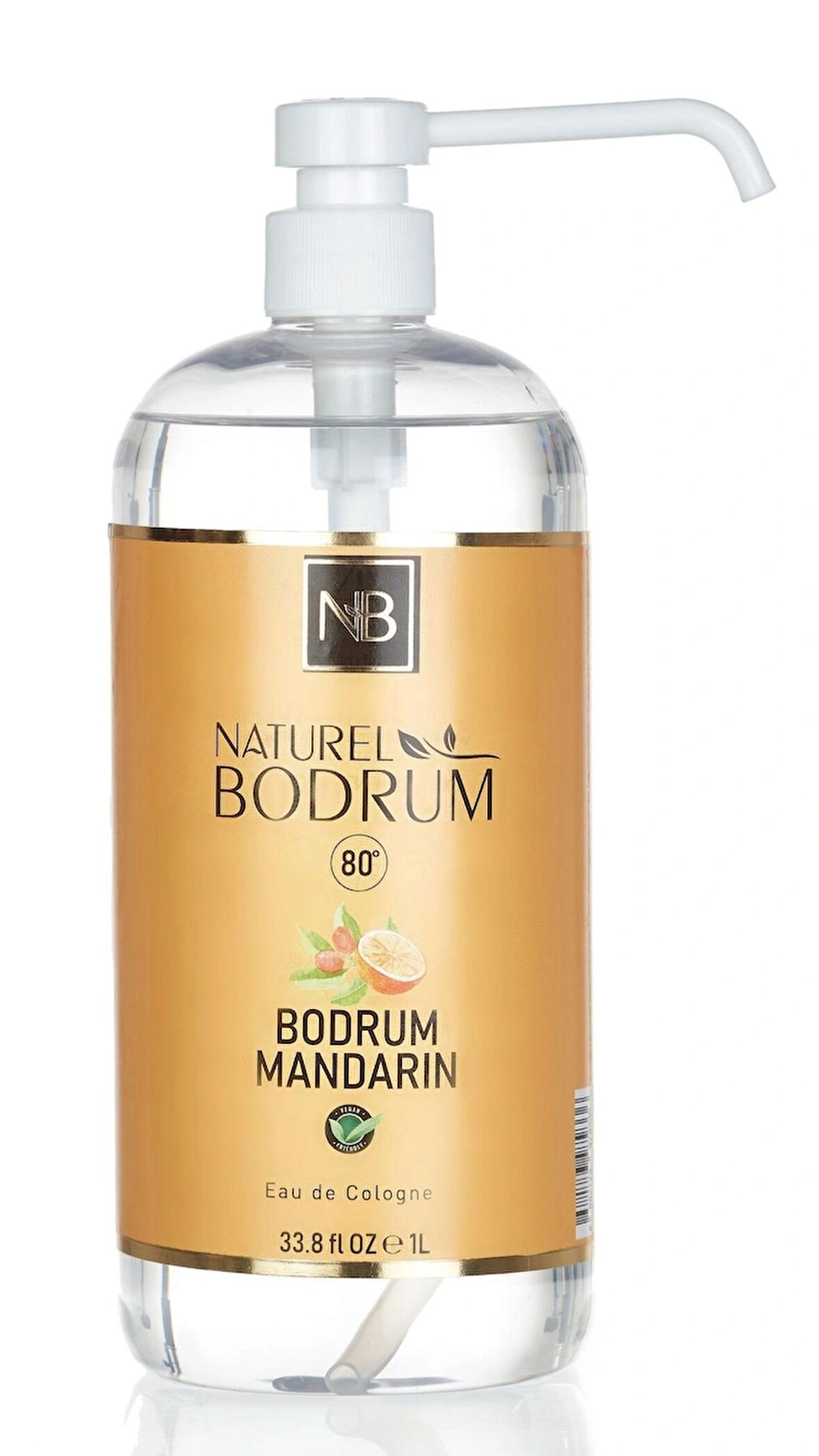 Naturel Bodrum Mandalina 80 Derece Pet Şişe 1 lt Kolonya