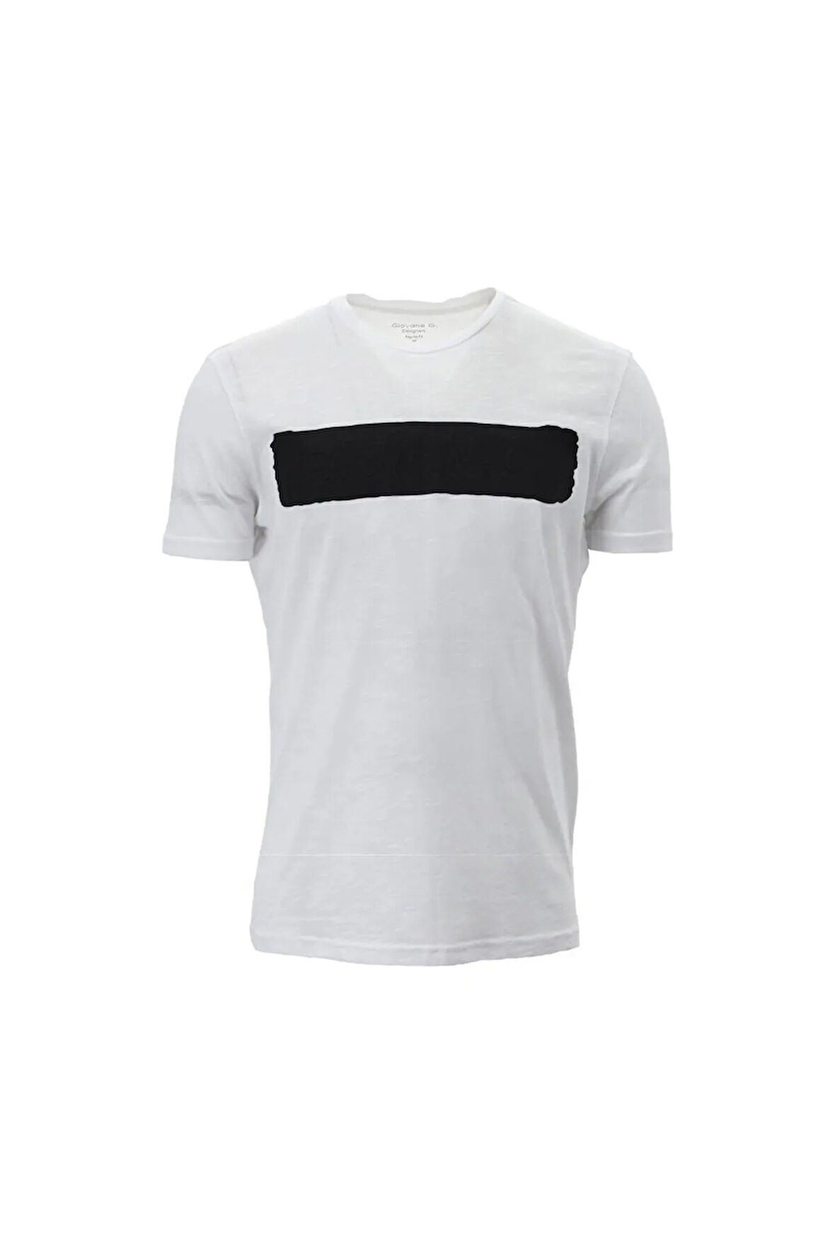 Erkek Baskılı Regular Fit Bisiklet Yaka  T-Shirt - Beyaz | S