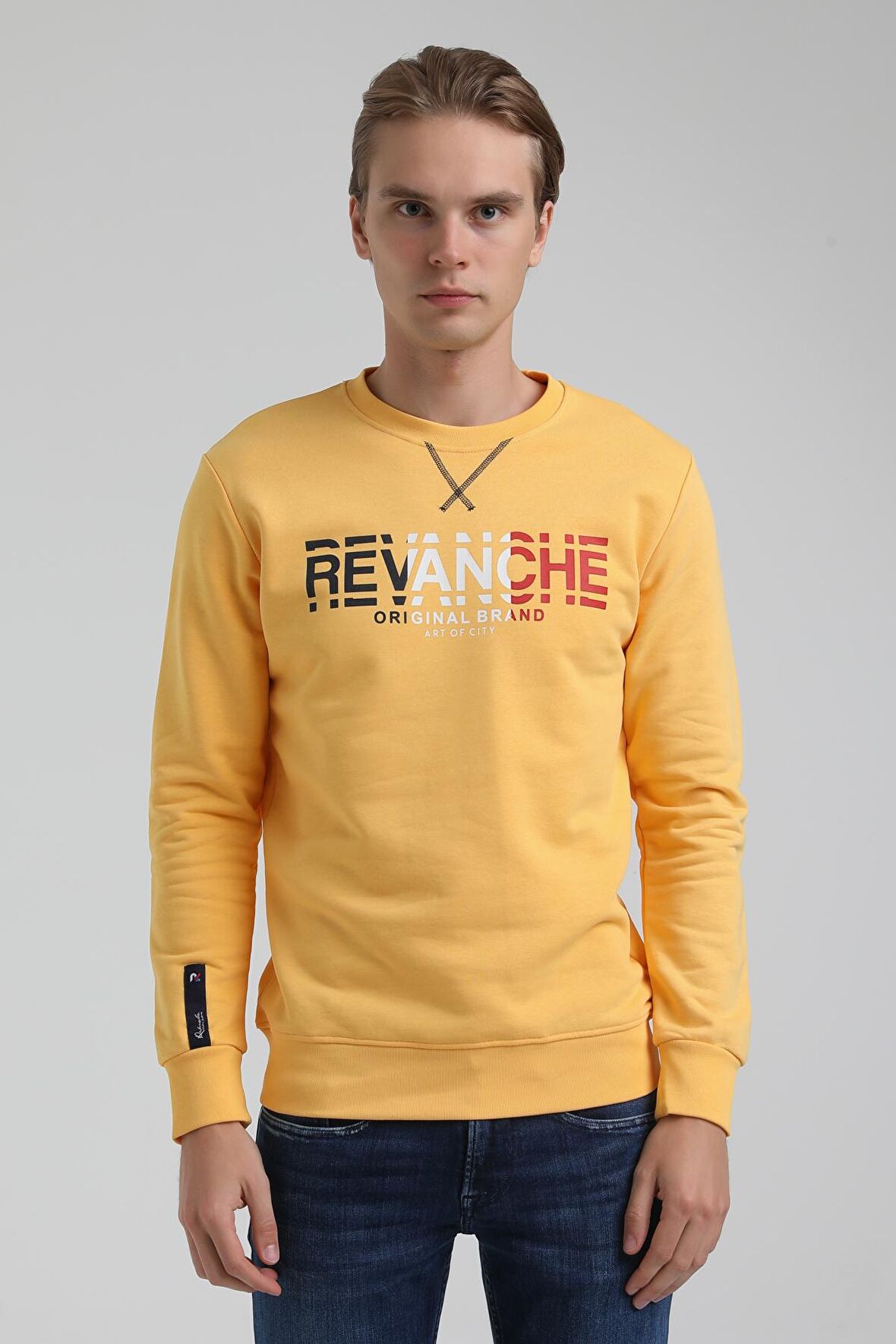 Bisiklet Yaka Hardal Regular Sweatshirt 22FWM60123