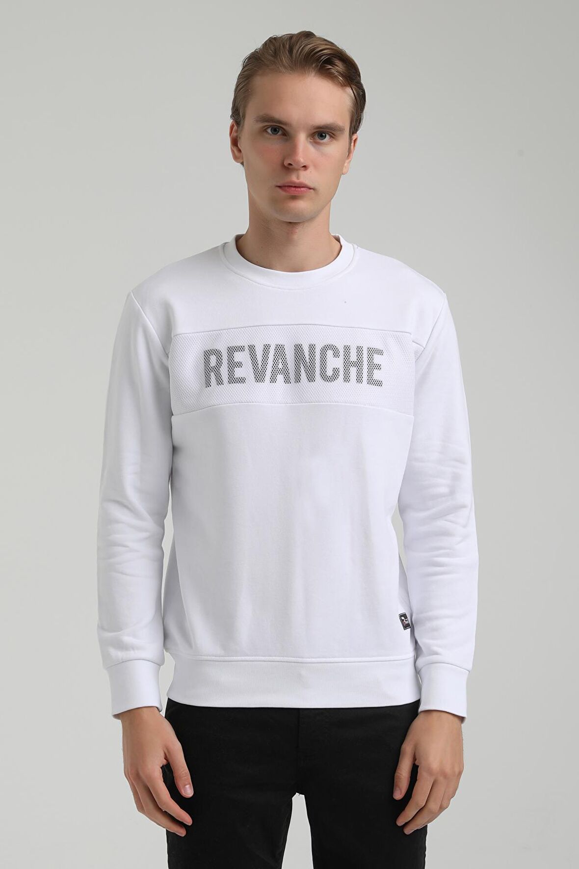 Bisiklet Yaka Beyaz Regular Sweatshirt 22FWM60117