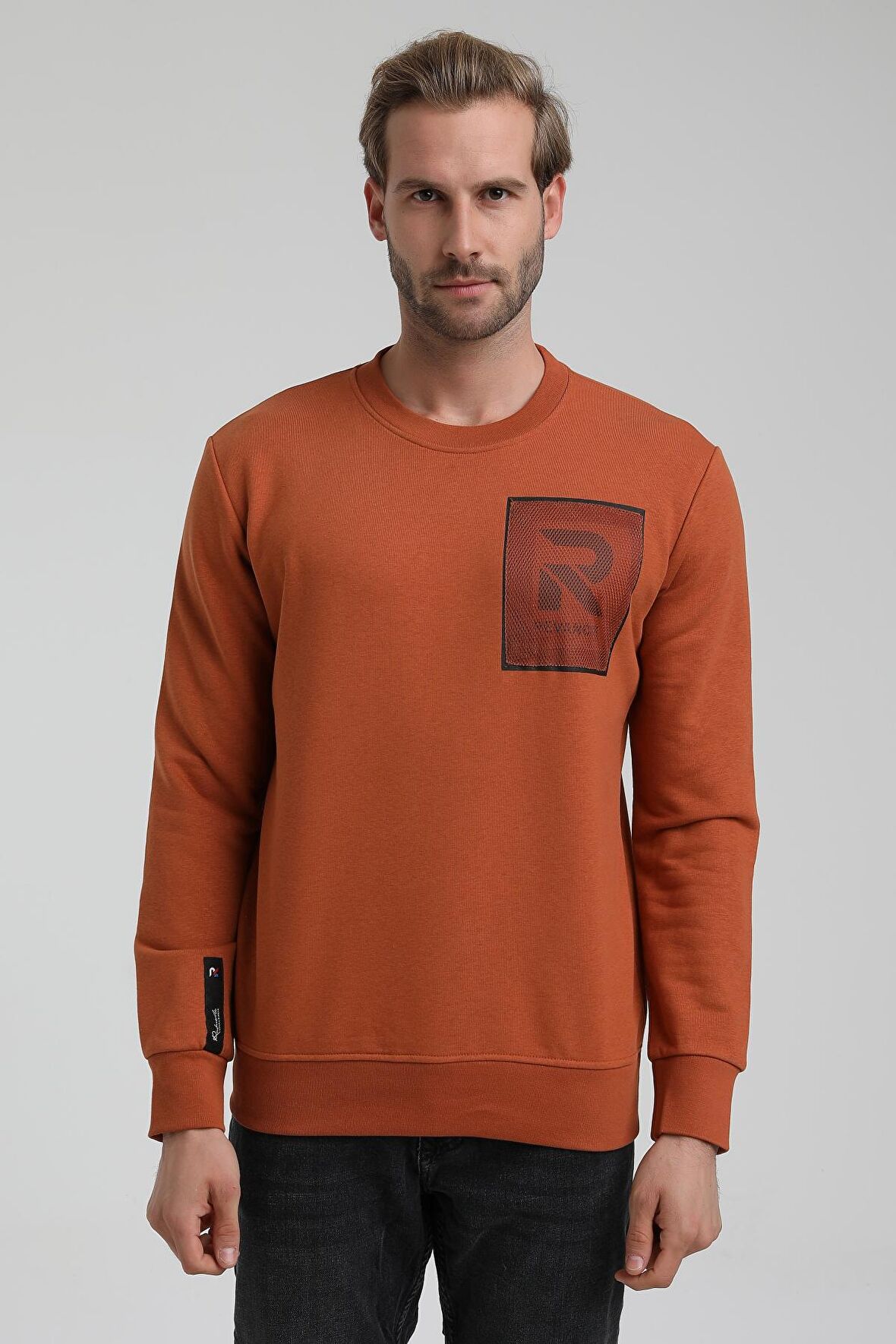 Bisiklet Yaka Kiremit Slim Fit Sweatshirt 22FWM60119