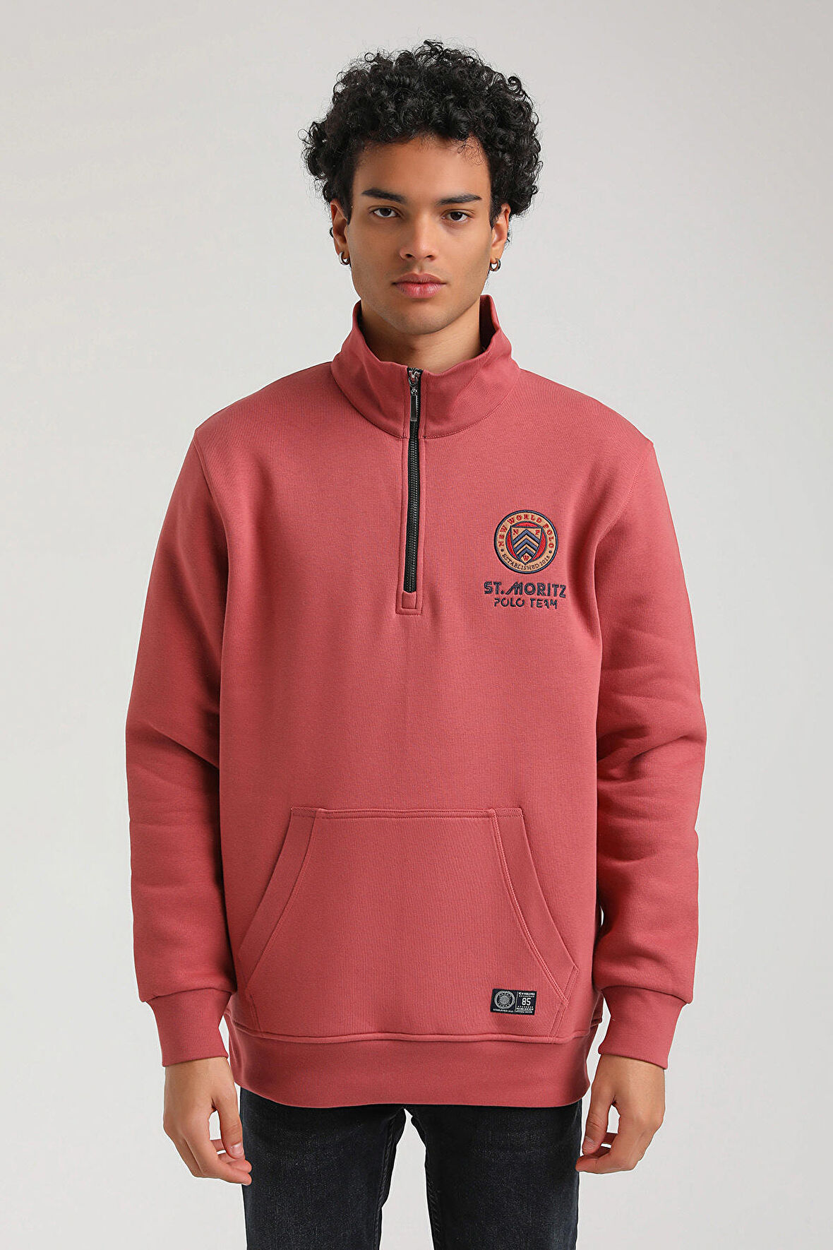 Kestane Slim Fit Half-Zip Sweatshirt 23FWM64064