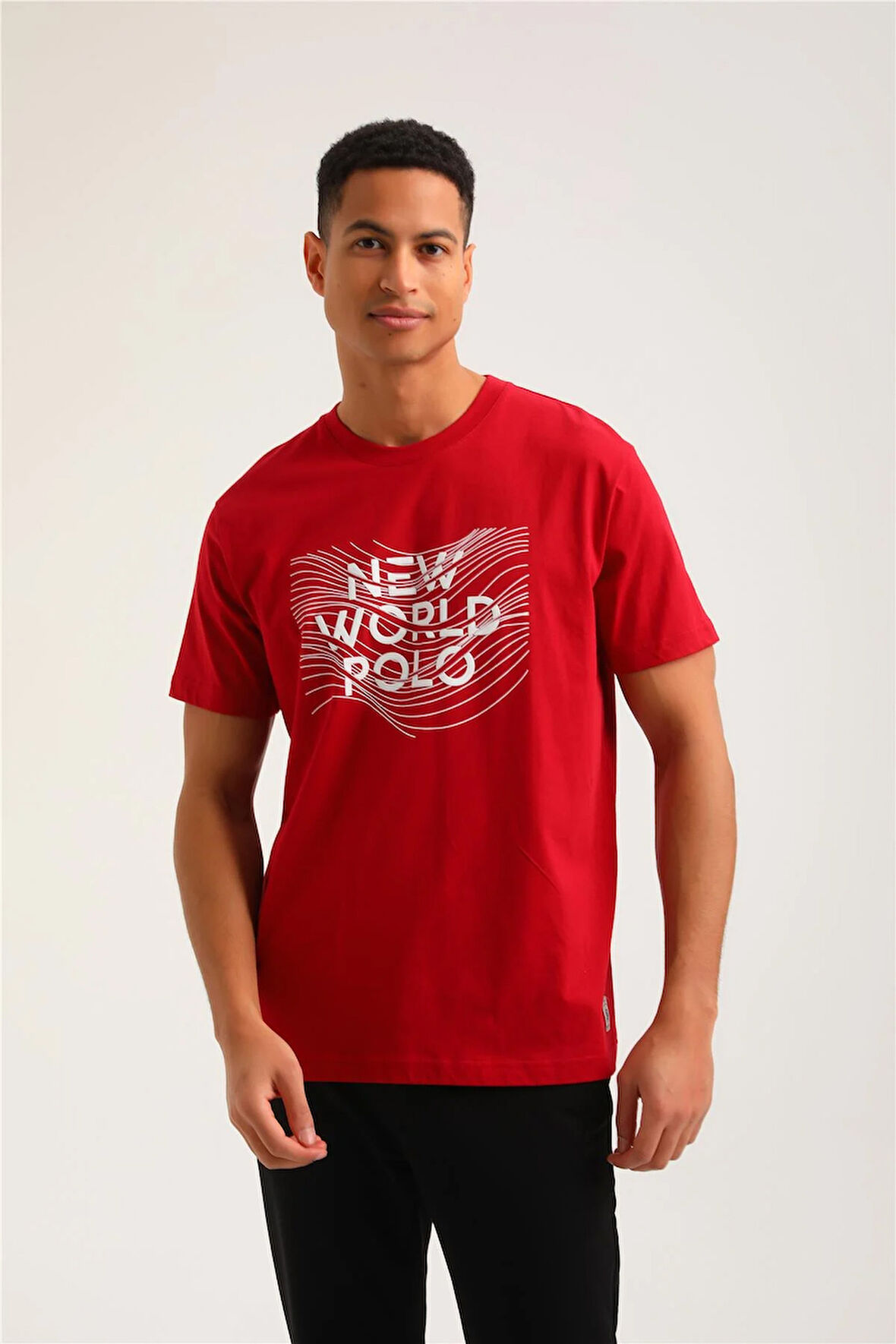 Bisiklet Yaka Bordo Regular Custom Tişört 24SSM20294