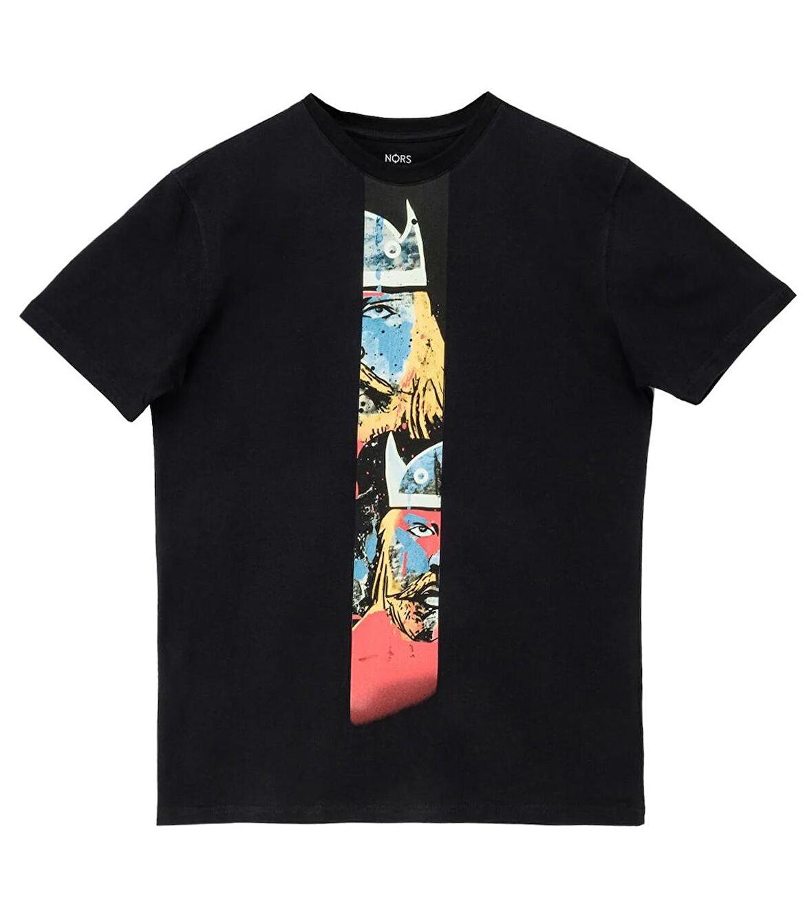 Viking Twins Regular Tshirt - Siyah