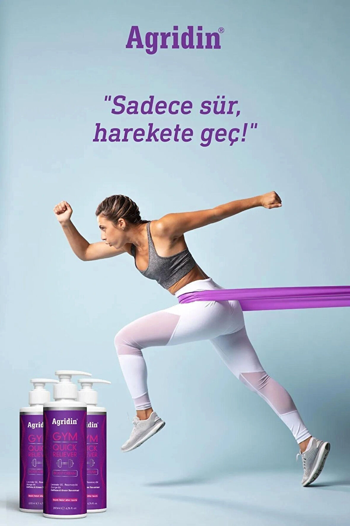 Agridin Gym Selülit Ve Bölgesel Incelme Için Quick Reliever Sporcu Kremi 200 ml