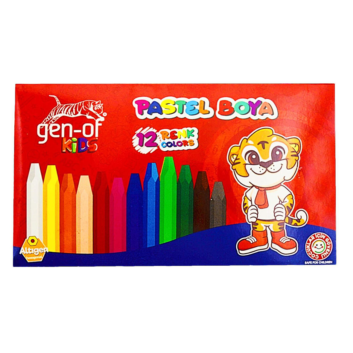 Gen-Of Karton Kutu Pastel Boya 12 Renk (GEN-6120) 