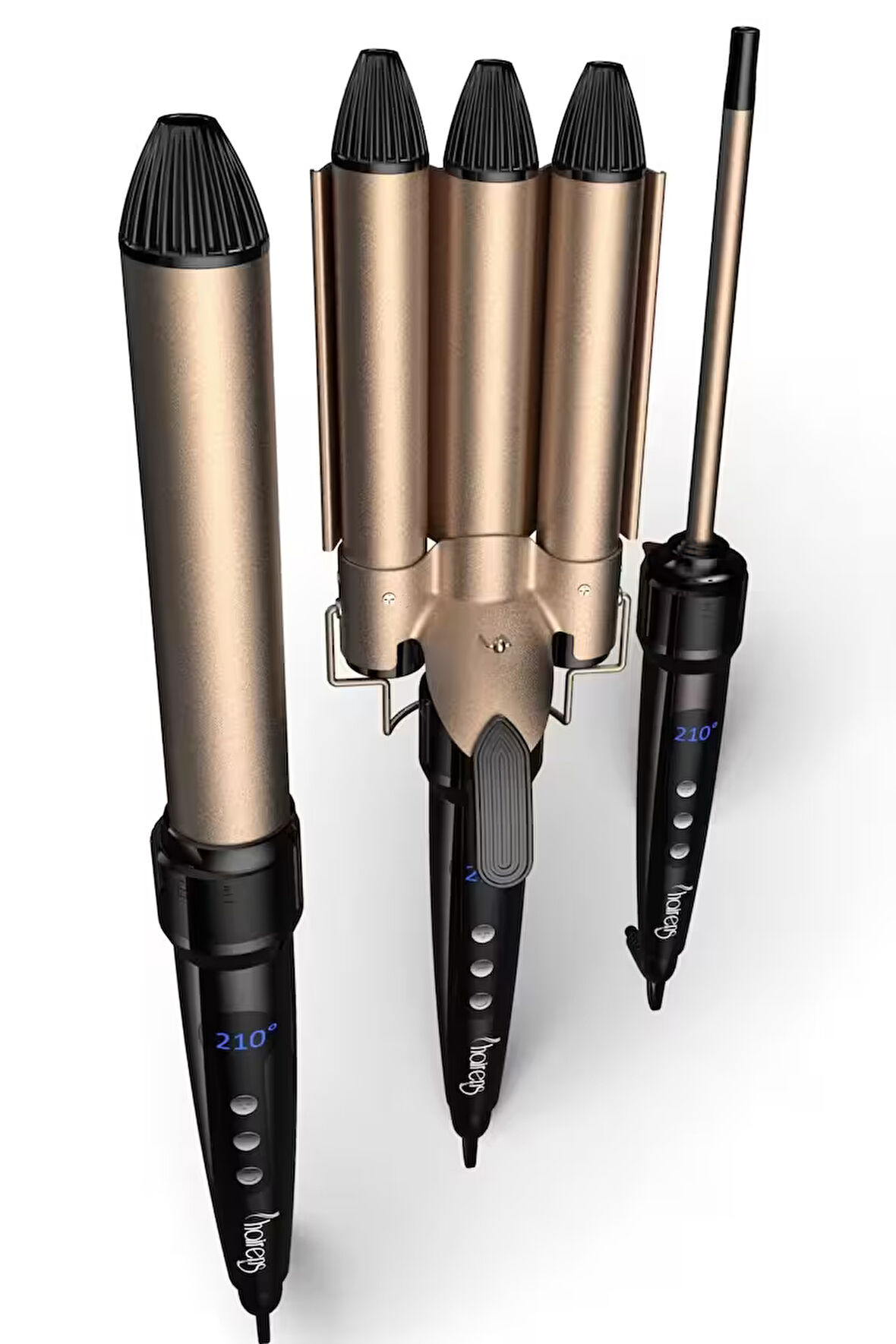 Hrs-960 4 Parça Saç Şekillendirme Seti - Wag Maşa & Afro İnce Maşa & 32 mm Maşa