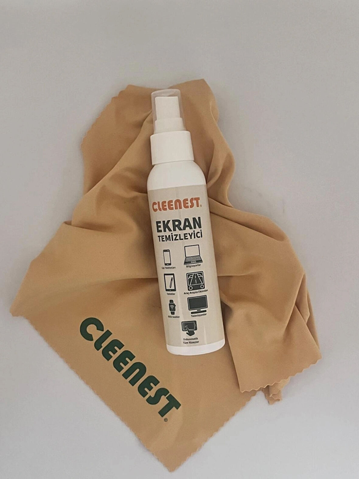 Ekran Temizleme Seti 125ml Sıvı Ve Mikrofiber Bez 30x30 Otomobil Ekranı, Led Tv, Notebook ,kamera,