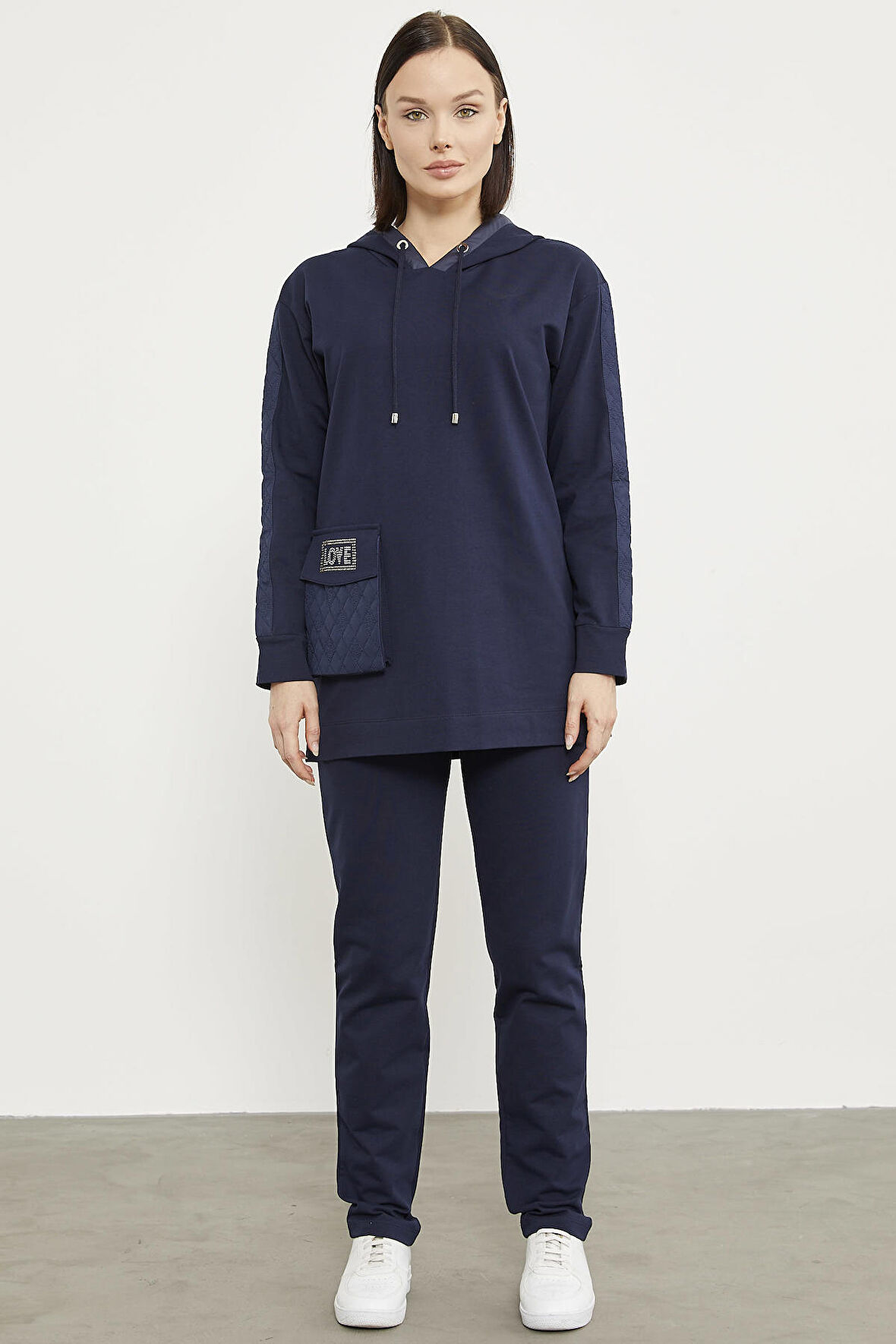 Rahat Kalıp Büyük Cepli Eşofman Takım - Lacivert