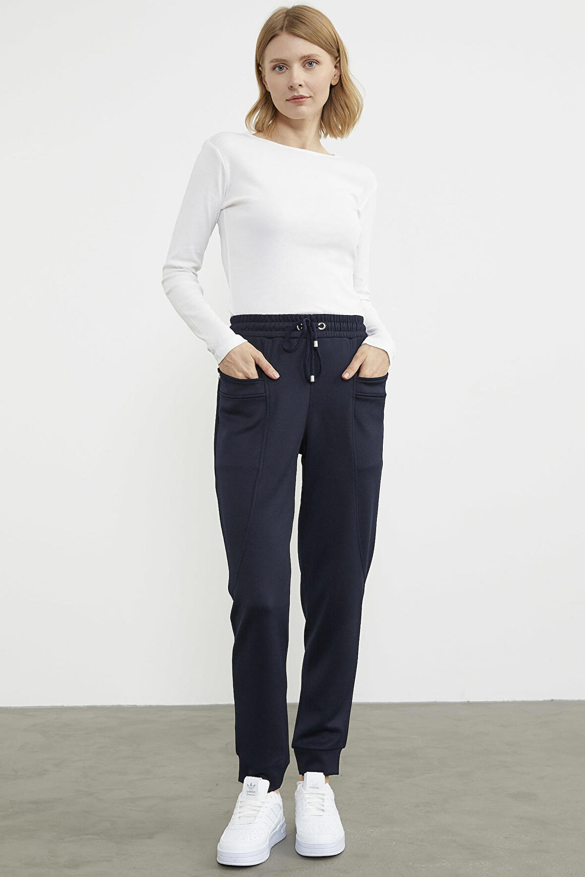 Scuba Kumaş Cepli Eşofman Altı - Lacivert