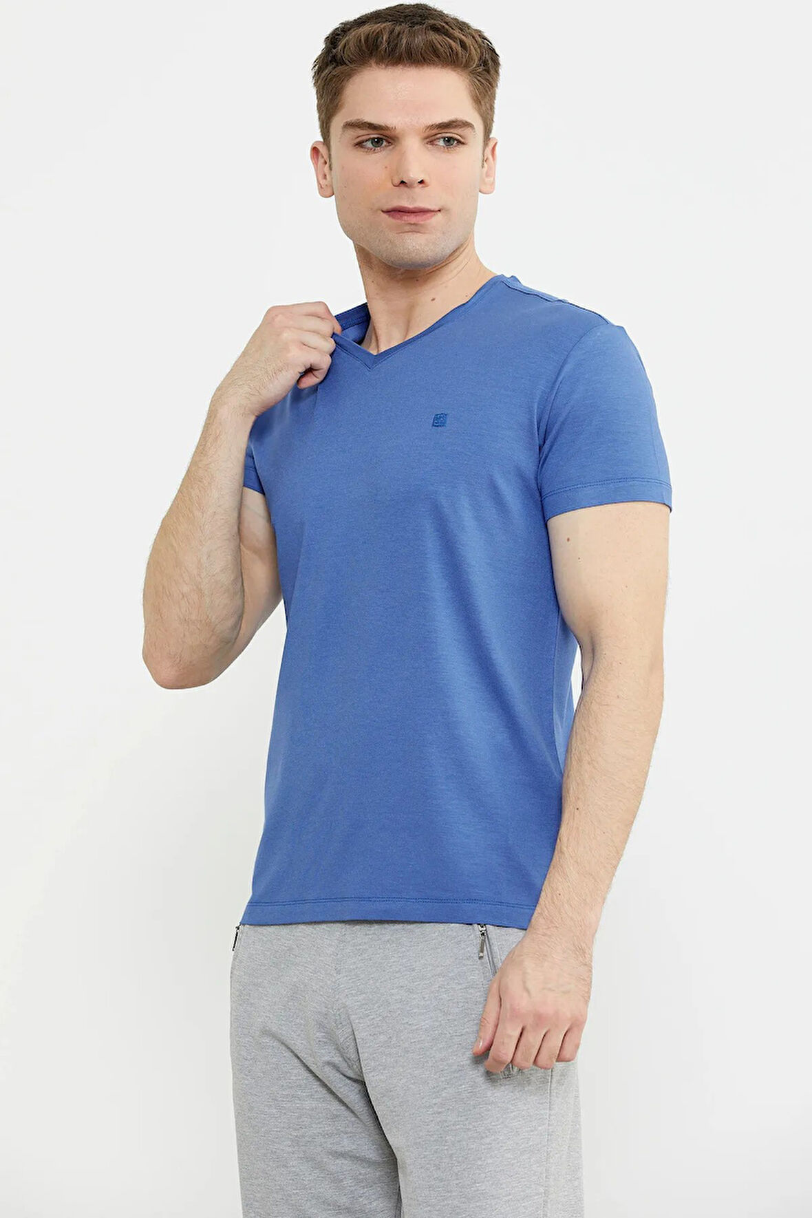 Sementa V Yaka Basic Triko T-Sihirt 82774 