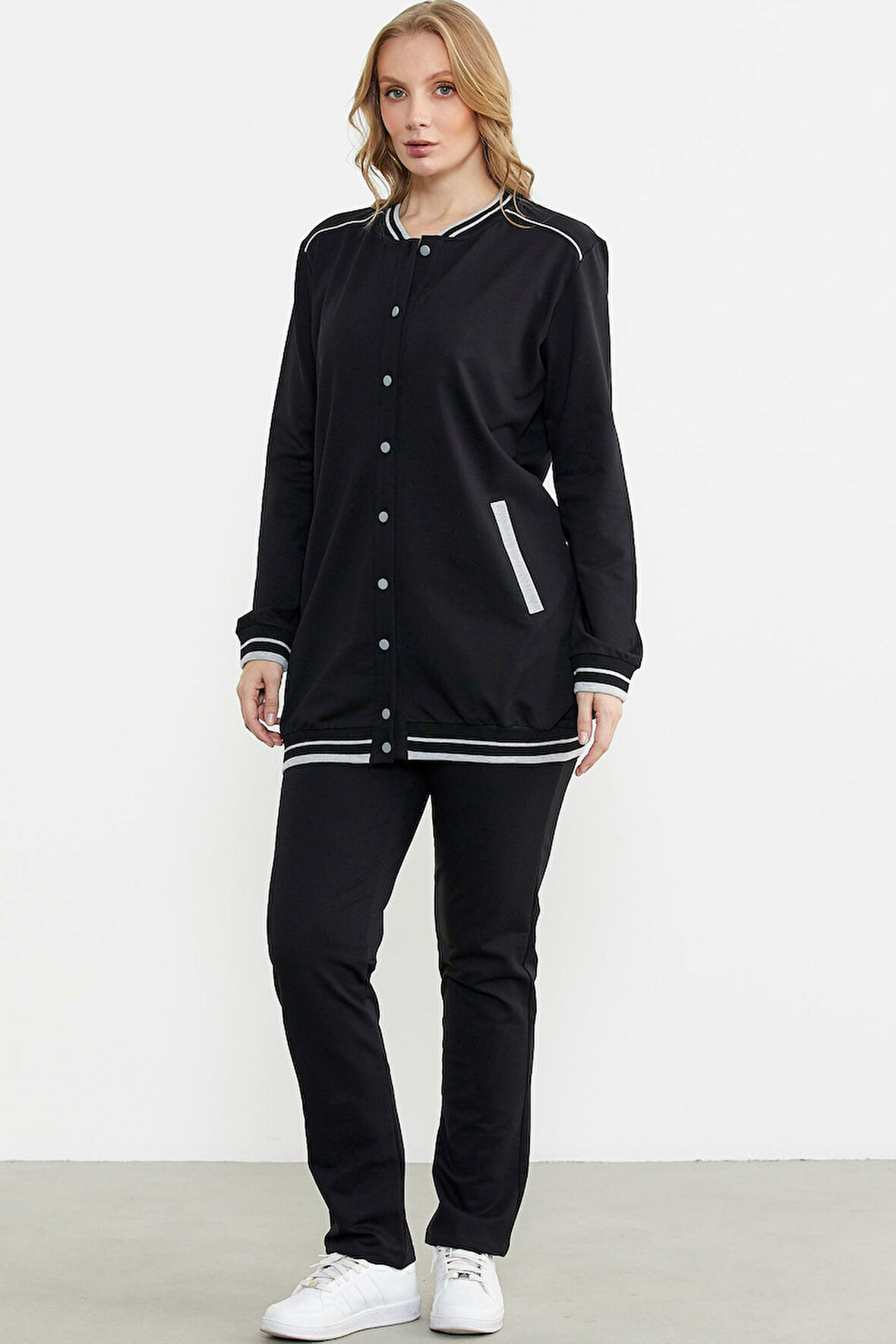 Sementa Renk Konbinli Rahat Kalıp Tunik Eşofman Takım 76740 