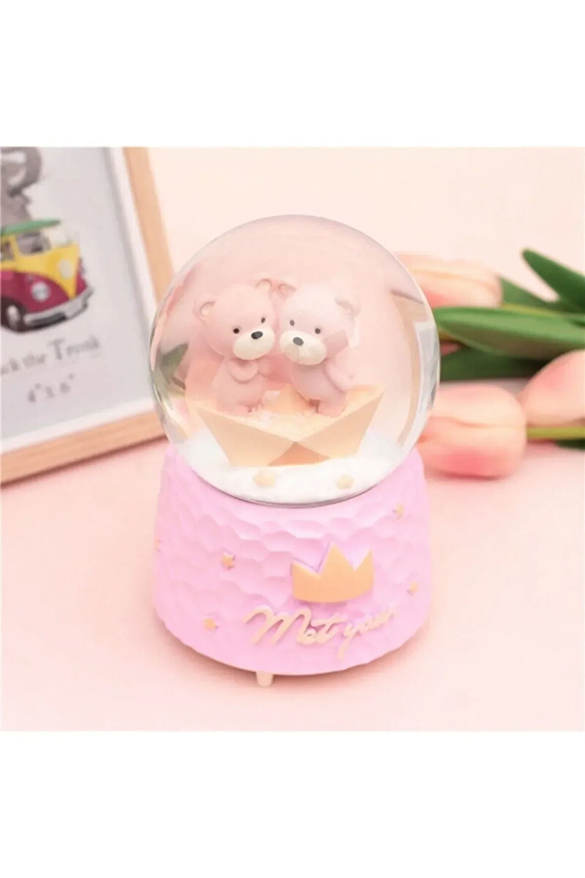 Rgb Işıklı Müzikli Mini Boy Kar Küresi No-7