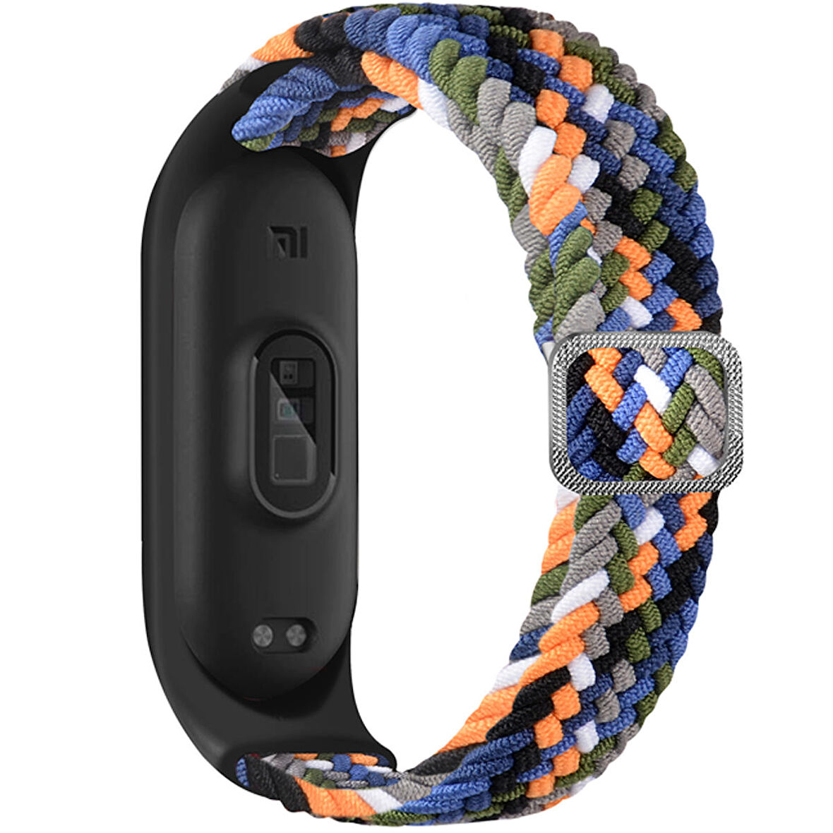 Xiaomi Mi Band 7 ile Uyumlu Mixed Kayış Hasır Örmeli Kordon Kayış Denim