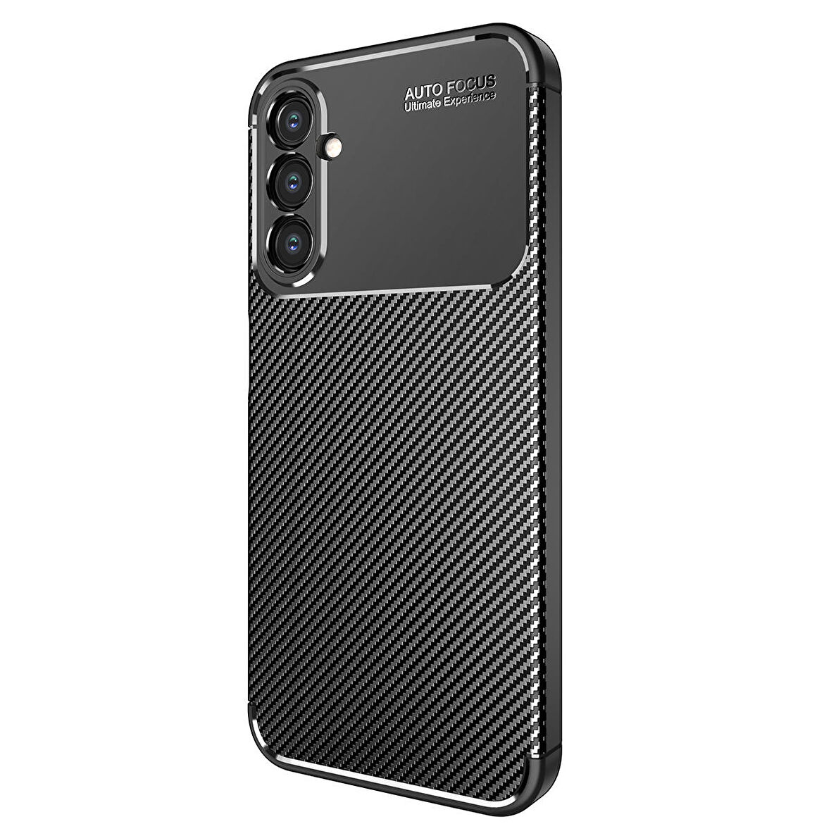 Galaxy A14 ile Uyumlu Kılıf Karbon Delüx Parmak İzi Yapmayan Ultra Slim Tpu Silikon Siyah