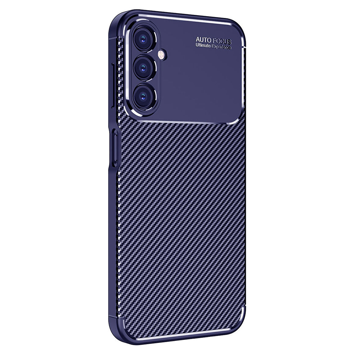 Galaxy A34 ile Uyumlu Kılıf Karbon Delüx Parmak İzi Yapmayan Ultra Slim Tpu Silikon Lacivert