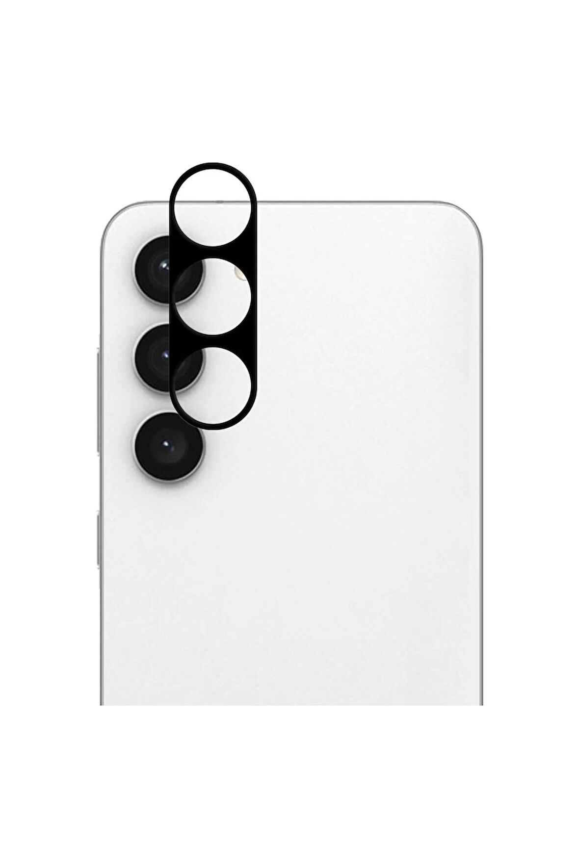 Galaxy S23 Ile Uyumlu Kamera Lens Koruma Ile Uyumlu Halcyon Tam Kaplayan Kamera Koruma Siyah