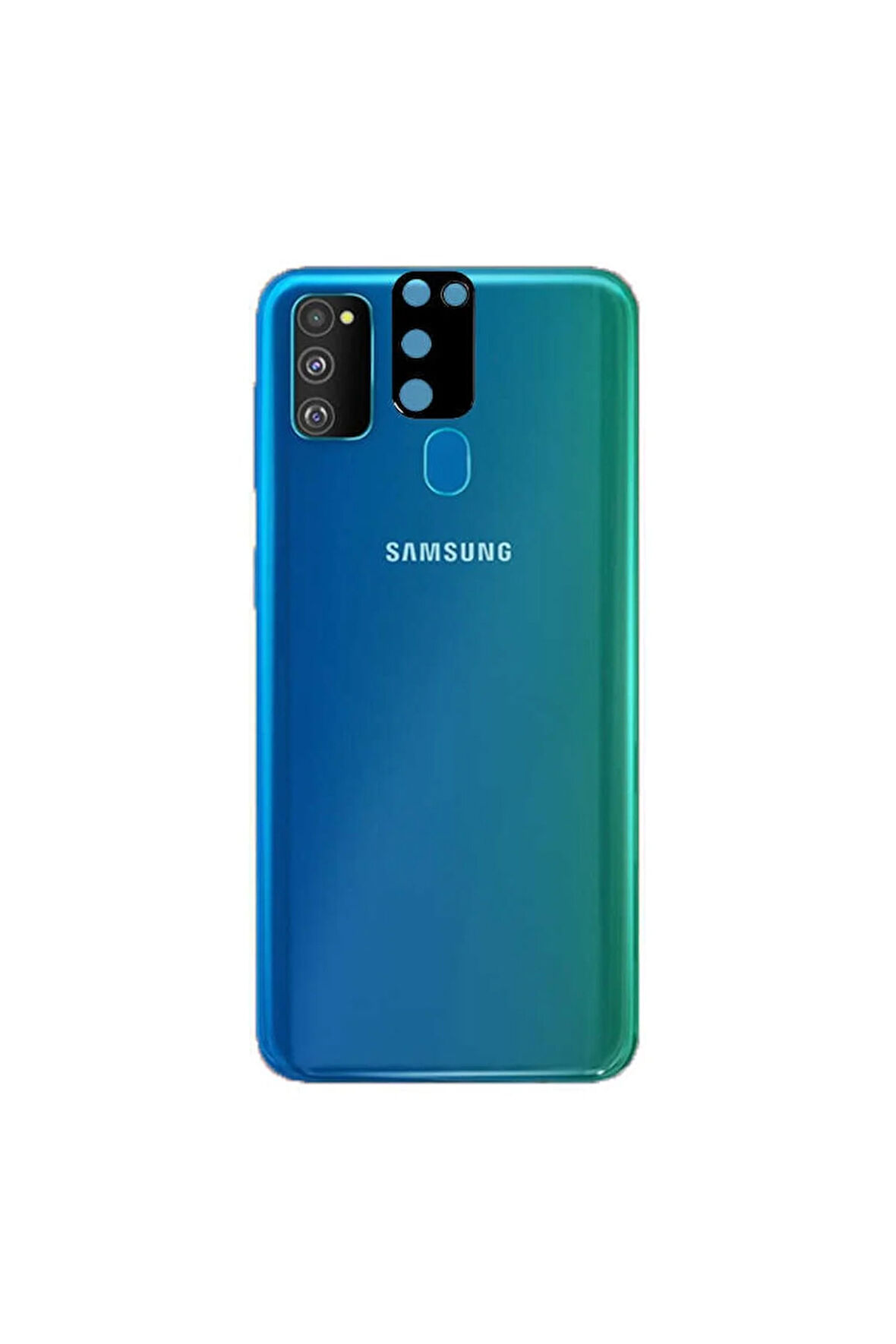 Samsung Galaxy M30s Ile Uyumlu 3d Kamera Lens Koruma Z-panoply Tam Kaplayan Kamera Koruma Siyah
