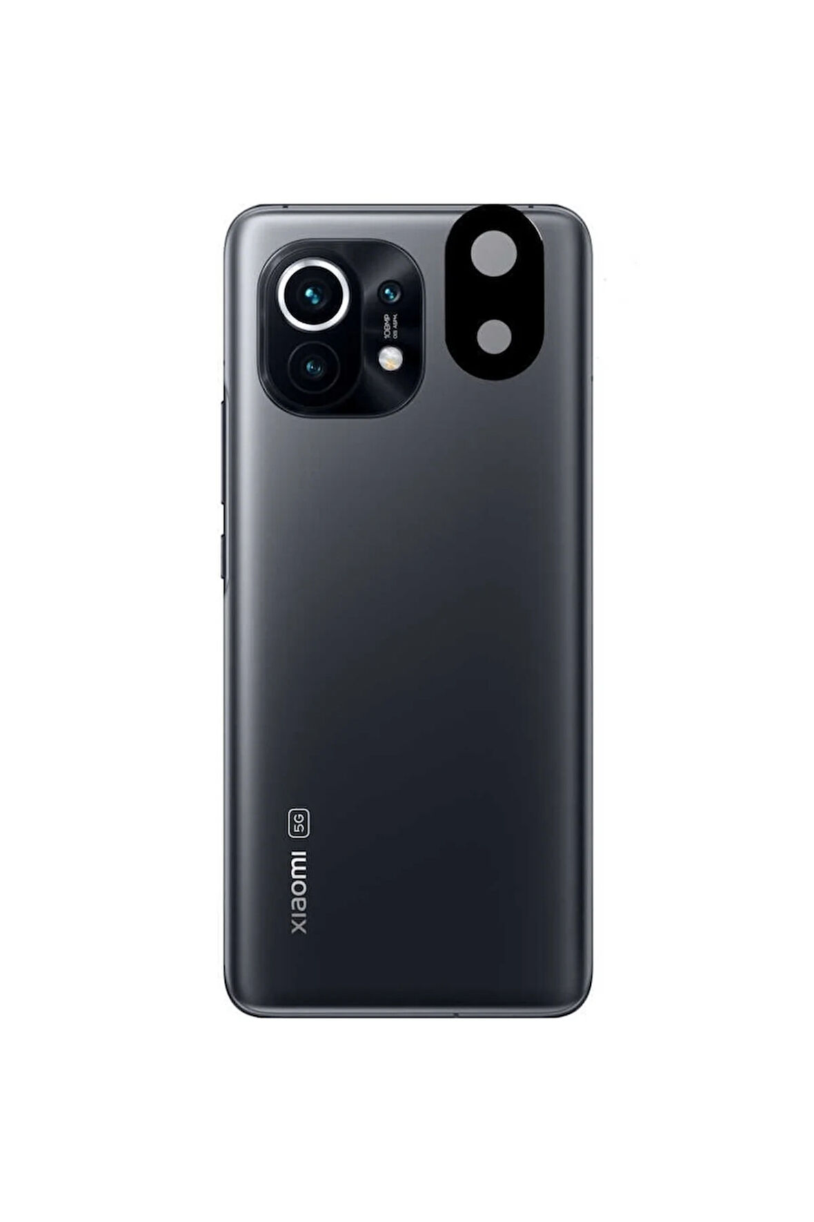 Xiaomi Mi 11 Ile Uyumlu 3d Kamera Lens Koruma Z-panoply Tam Kaplayan Kamera Koruma Siyah