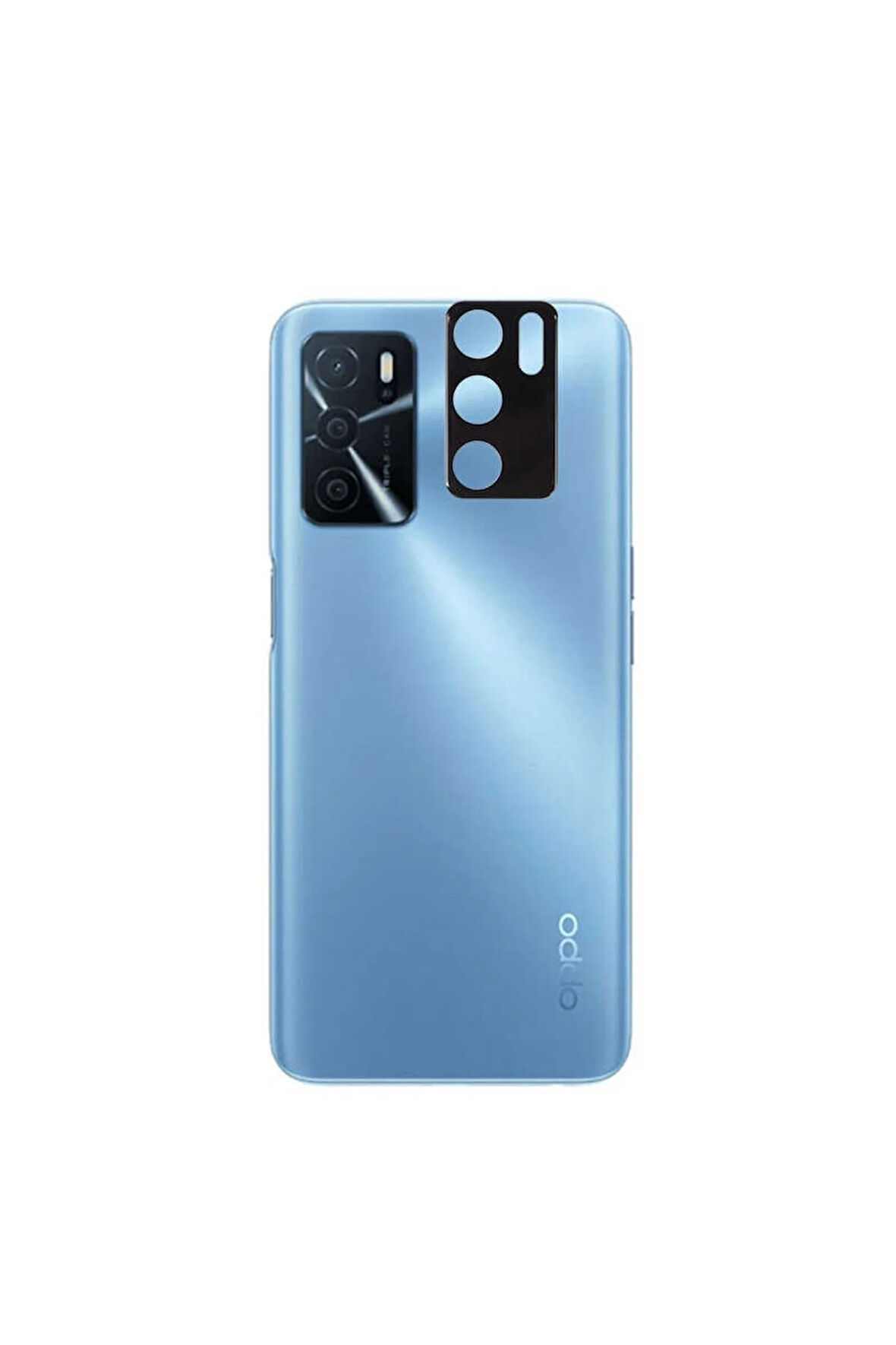 Oppo A16 Ile Uyumlu 3d Kamera Lens Koruma Z-panoply Tam Kaplayan Kamera Koruma Siyah