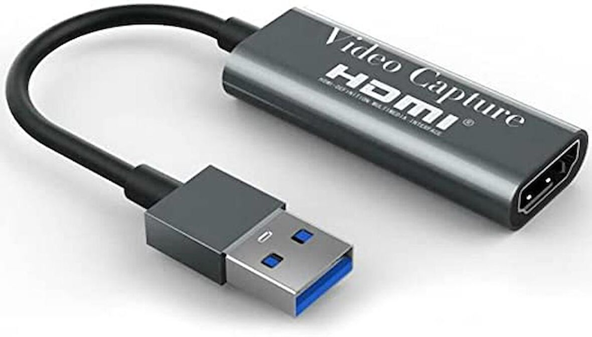 Coverzone Type C Video Capture Yakalama Kartı Uçlu HDMI to Type-C PC Bilgisayar Video Adaptör Çevirici