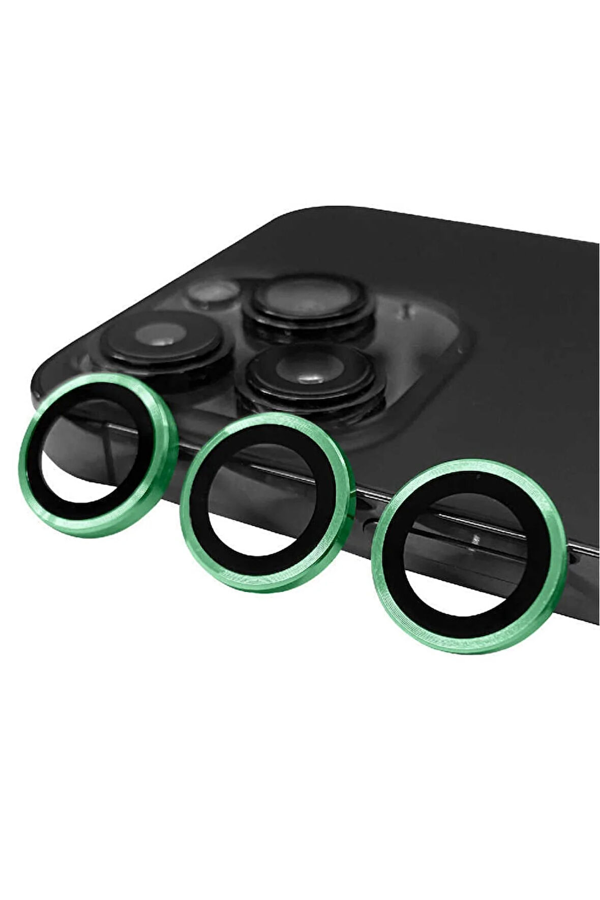 Iphone 14 Pro Ile Uyumlu Profesyonel Kamera Lens Koruma Camcov Açık Yeşil