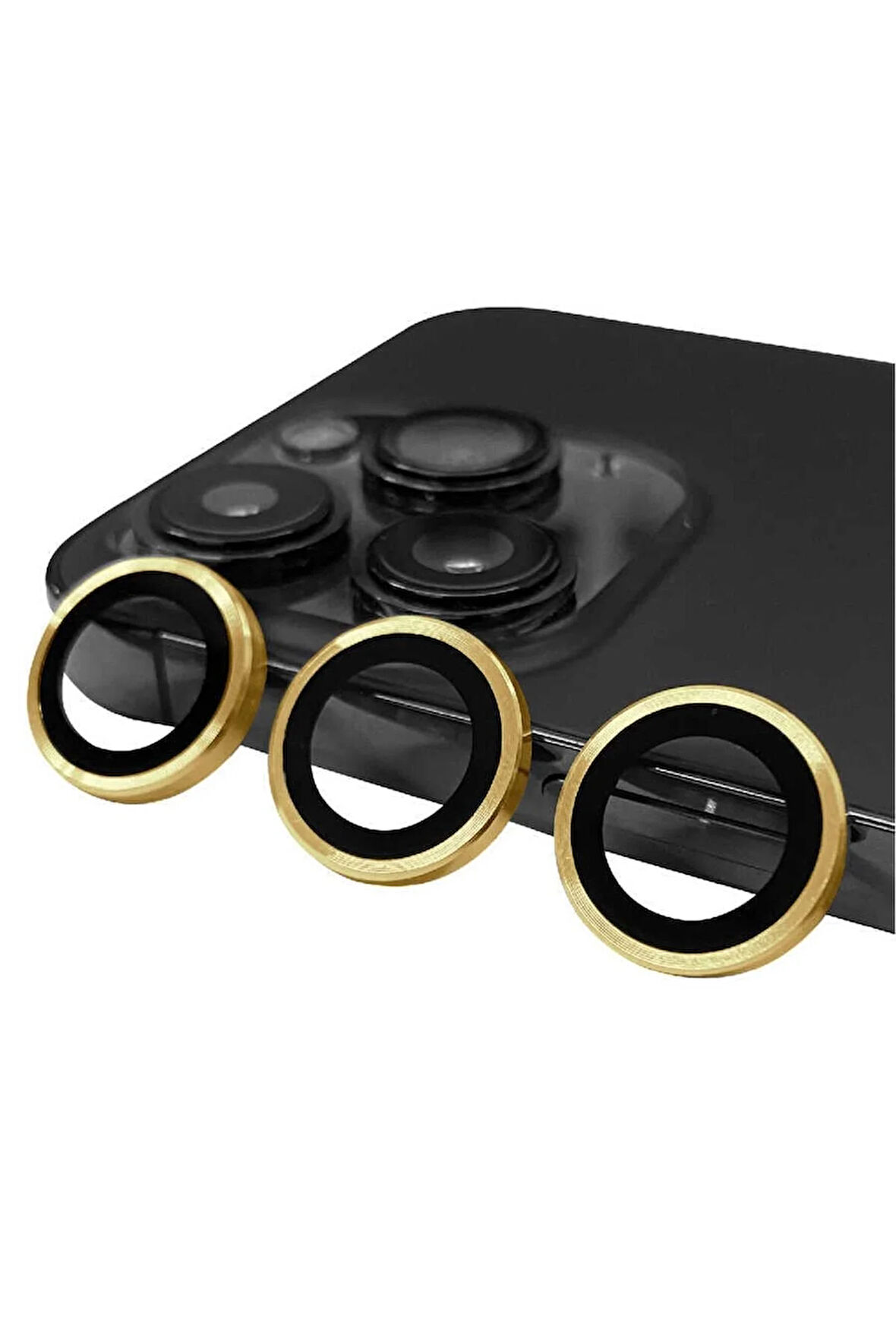 Iphone 14 Pro Max Ile Uyumlu Profesyonel Kamera Lens Koruma Camcov Gold