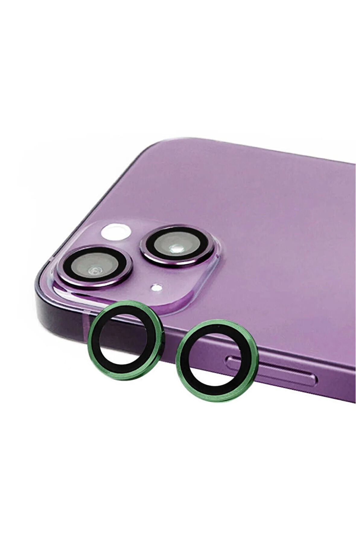 Iphone 14 Plus Ile Uyumlu Profesyonel Kamera Lens Koruma Camcov Koyu Yeşil