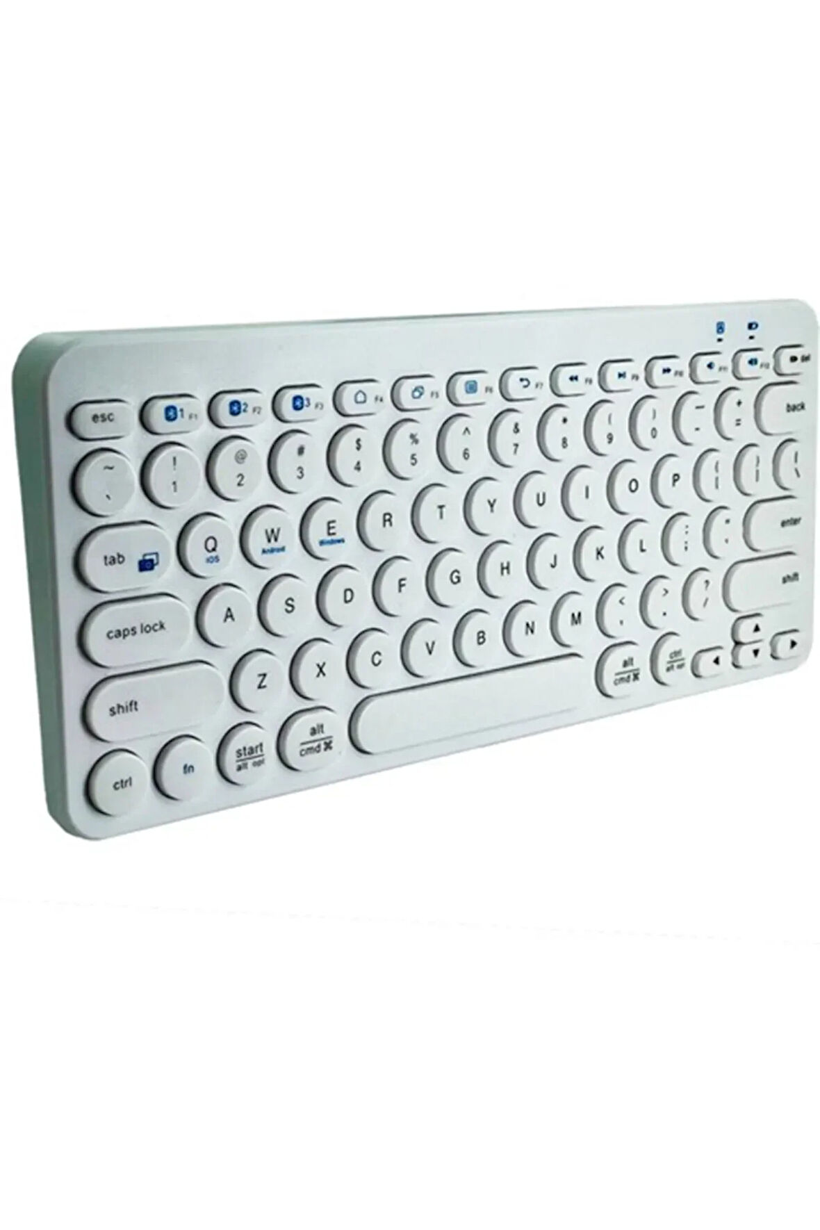 B380 Bluetooth Bağlantılı Ince Tasarım Ipad Ile Uyumlu Telefon Tablet Için Q Klavye Beyaz