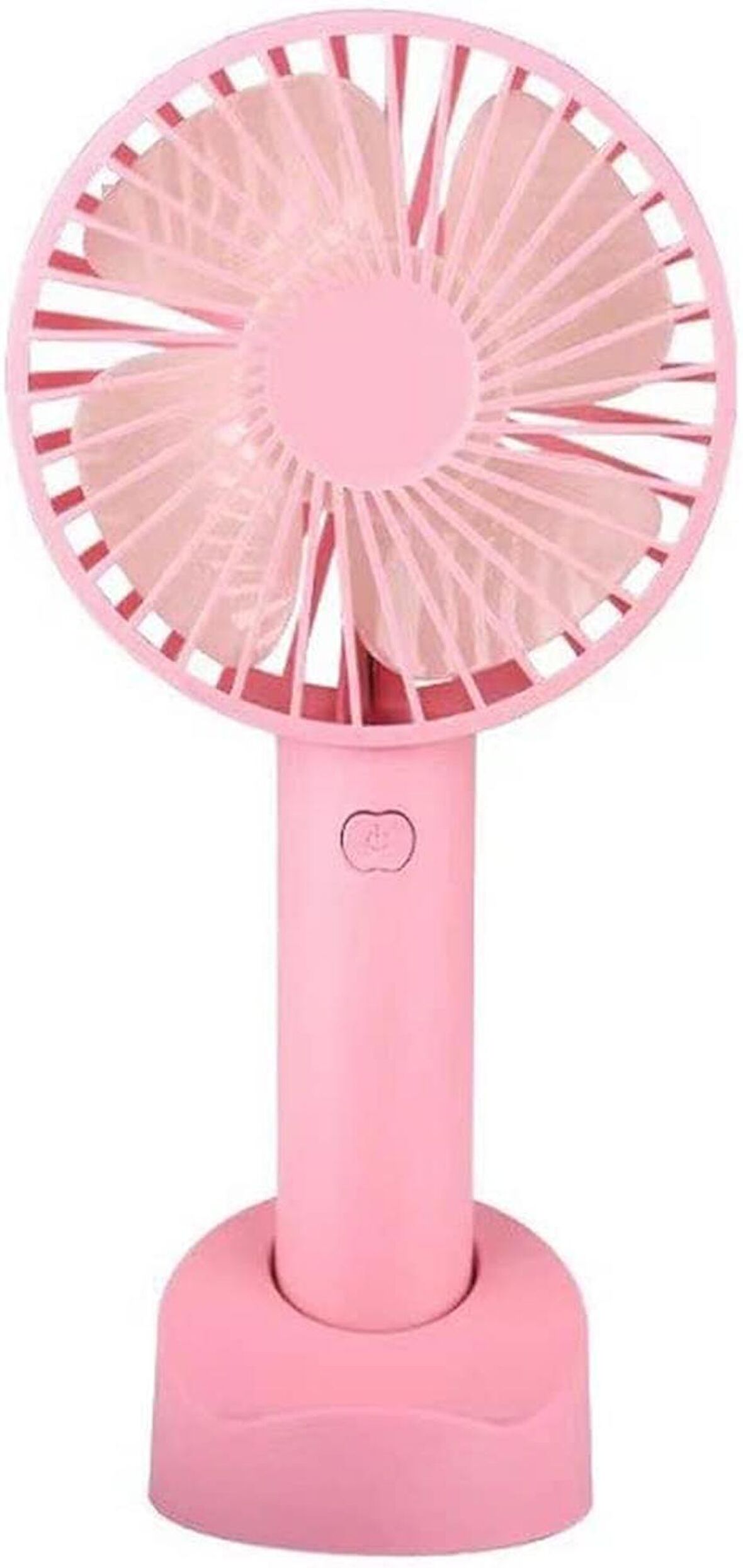 Taşınabilir Mini USB Fan Telefon Standlı El Fanı 3 Kademeli Üfleyici Mini Vantilatör Soğutucu Evde Ofiste Yolda Kullanım 21cm Mini Fan HR023 (PEMBE)