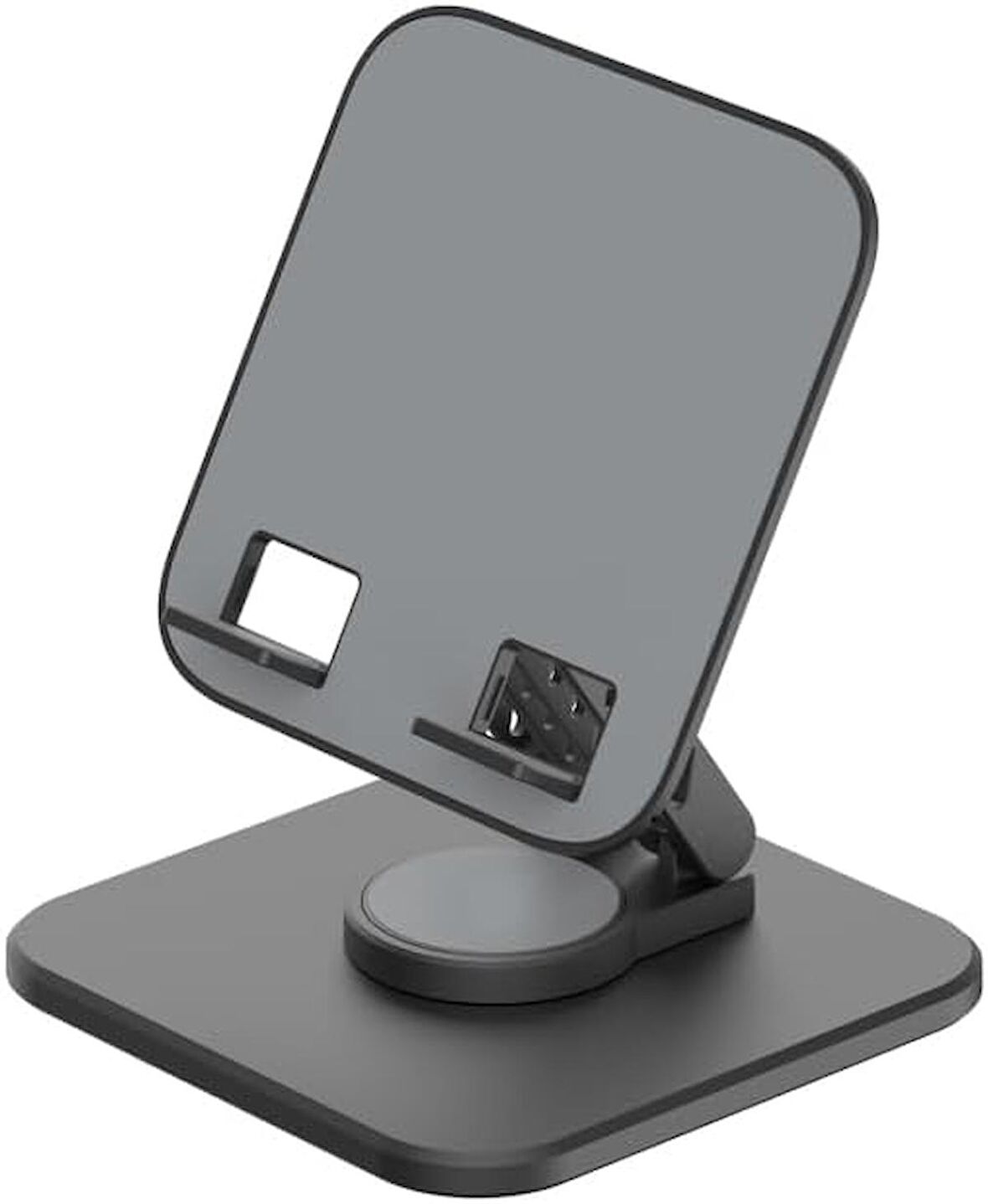 Coverzone 360 Derece Ayarlanabilir Ultra İnce Gerçek Tok Alüminyum Gövde Telefon ve Tablet Tutucu Masaüstü Telefon Stand F10max (Siyah)