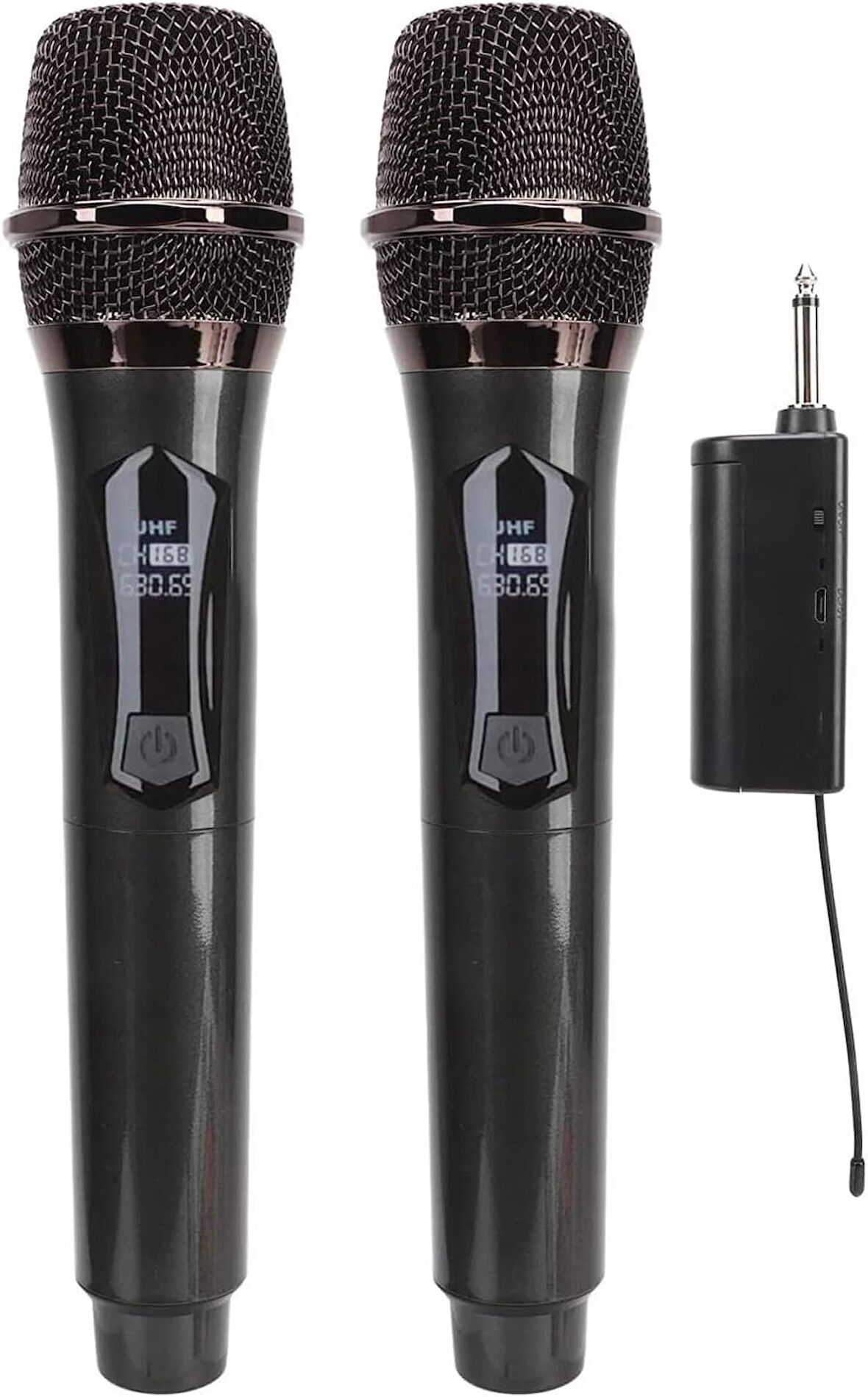 Coverzone Kablosuz Karaoke Mikrofonu 6.35mm Amfi Hoparlör İçin ve Sahne Performansı Çok Amaçlı Aktiviteler İçin Tak Çalıştır Kablosuz Mikrofon Dış Mekan Kullanıma Uygun WN04 (Çiftli Mikrofon)