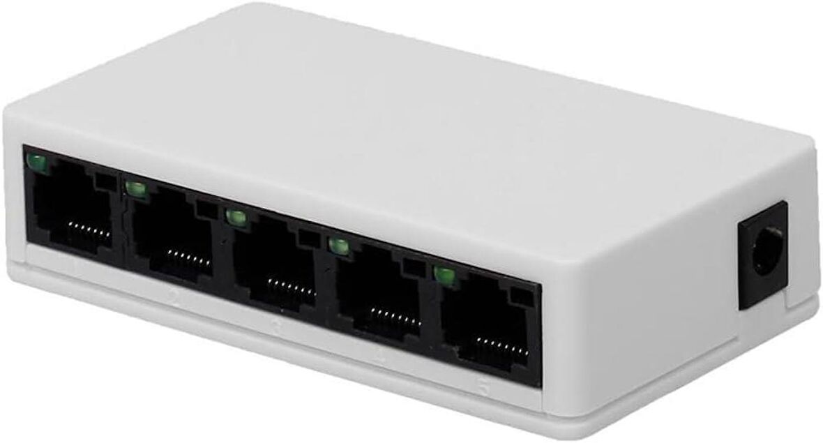 Ethernet Rj45 Çoklayıcı Dağıtıcı 5 Port Masaüstü Switch Hub Network Ağ Anahtarı 10/100MBPS