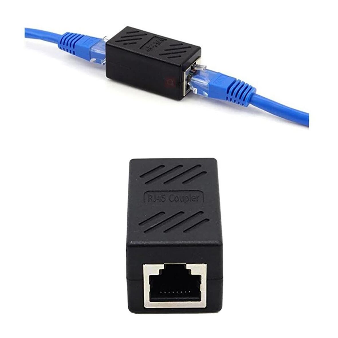 Coverzone 1 Portlu Ethernet Splitter, Çift LAN Kablosu, Ethernet Bölücü, RJ45 Dişi Adaptör Konnektörü