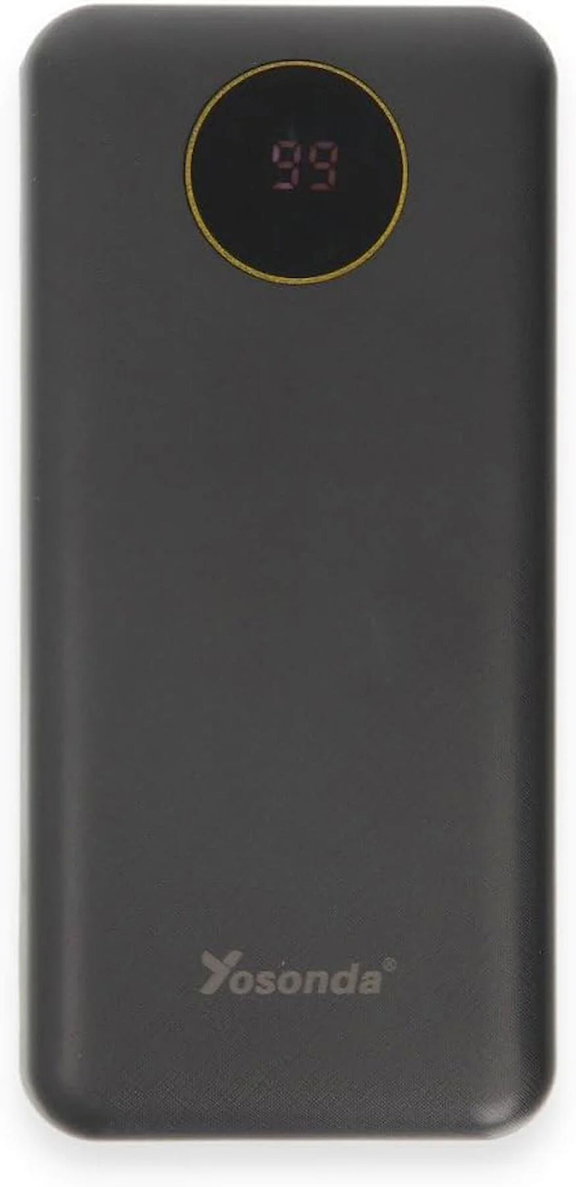 Coverzone Yosonda Led Ekranlı 30000mAh Powerbank 4in1 Dahili Micro USB, Type-C, Lightning ve USB-A kablosu YXD-A70 Siyah