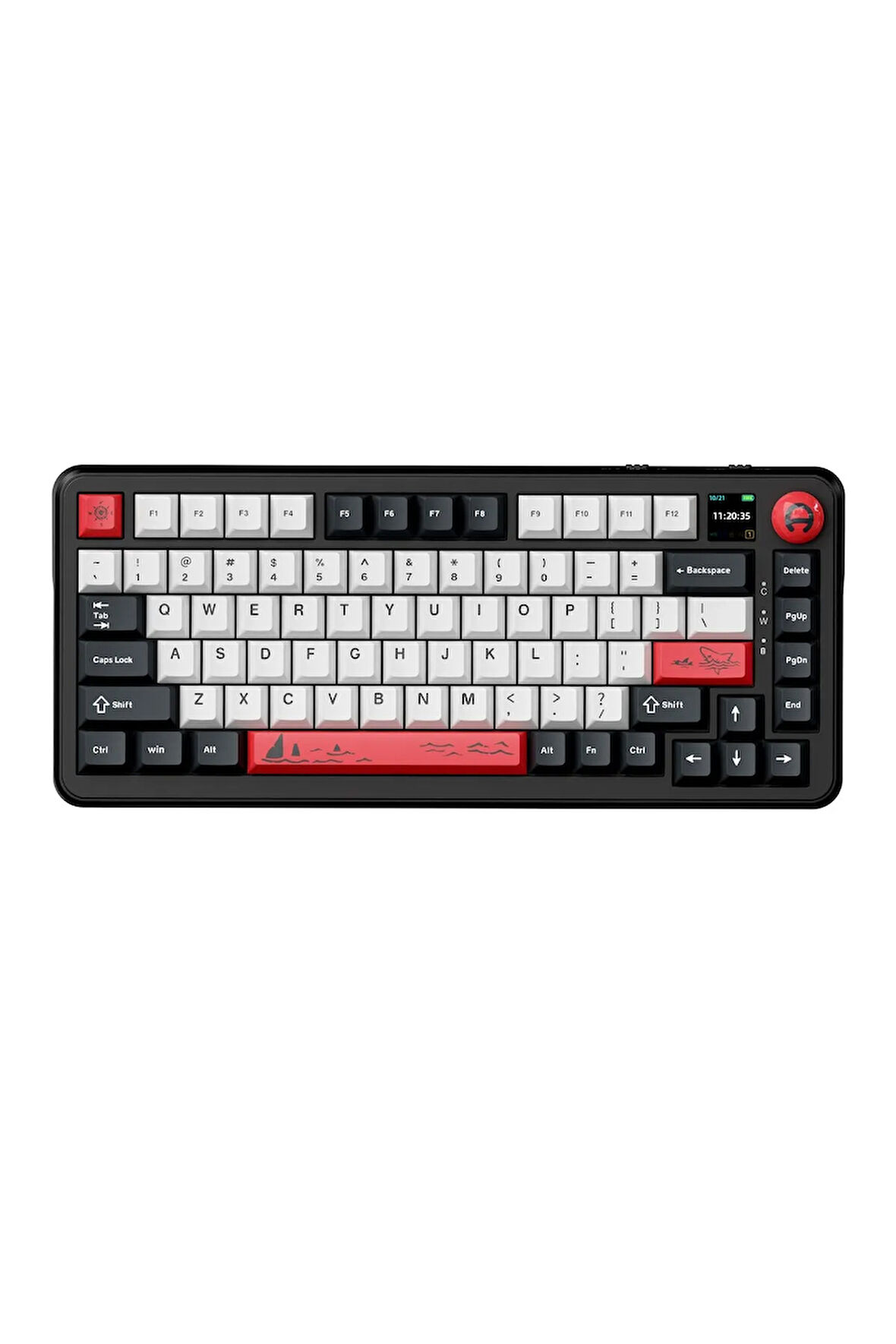 Ajazz Ak820 Max Plus Mute Switch 3 Modlu Mekanik Oyun Klavyesi-tft Ekranlı-ultra Sessiz Rgb-hot Swap