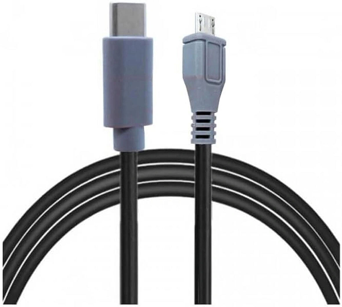 Coverzone Type-C to Mikro USB Kablosu, USB Tip C - Mikro USB OTG Kablosu Erkek - Erkek Şarj Veri İletimi, 1 Metre Kablo (ZR797-1m Kablo)