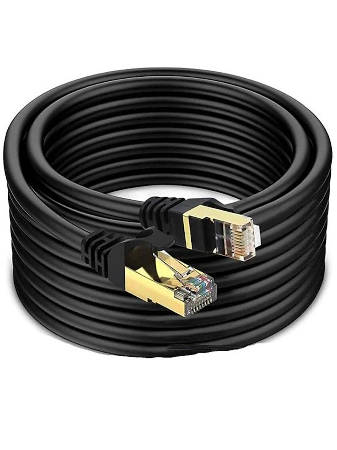 Coverzone Narita 3 Metre Network Kablosu Cat 7 Siyah Renk Ağ Kablosu Ethernet Kablo