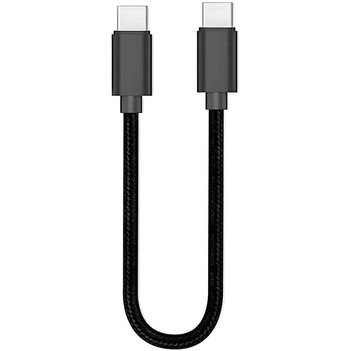 Coverzove 20cm Type-C to Type-C Kablo 60W 20V 3A Şarj Kablo USB C Örgü Quick PD Şarj Kablosu Tip C to Tip C FT-UCA100S