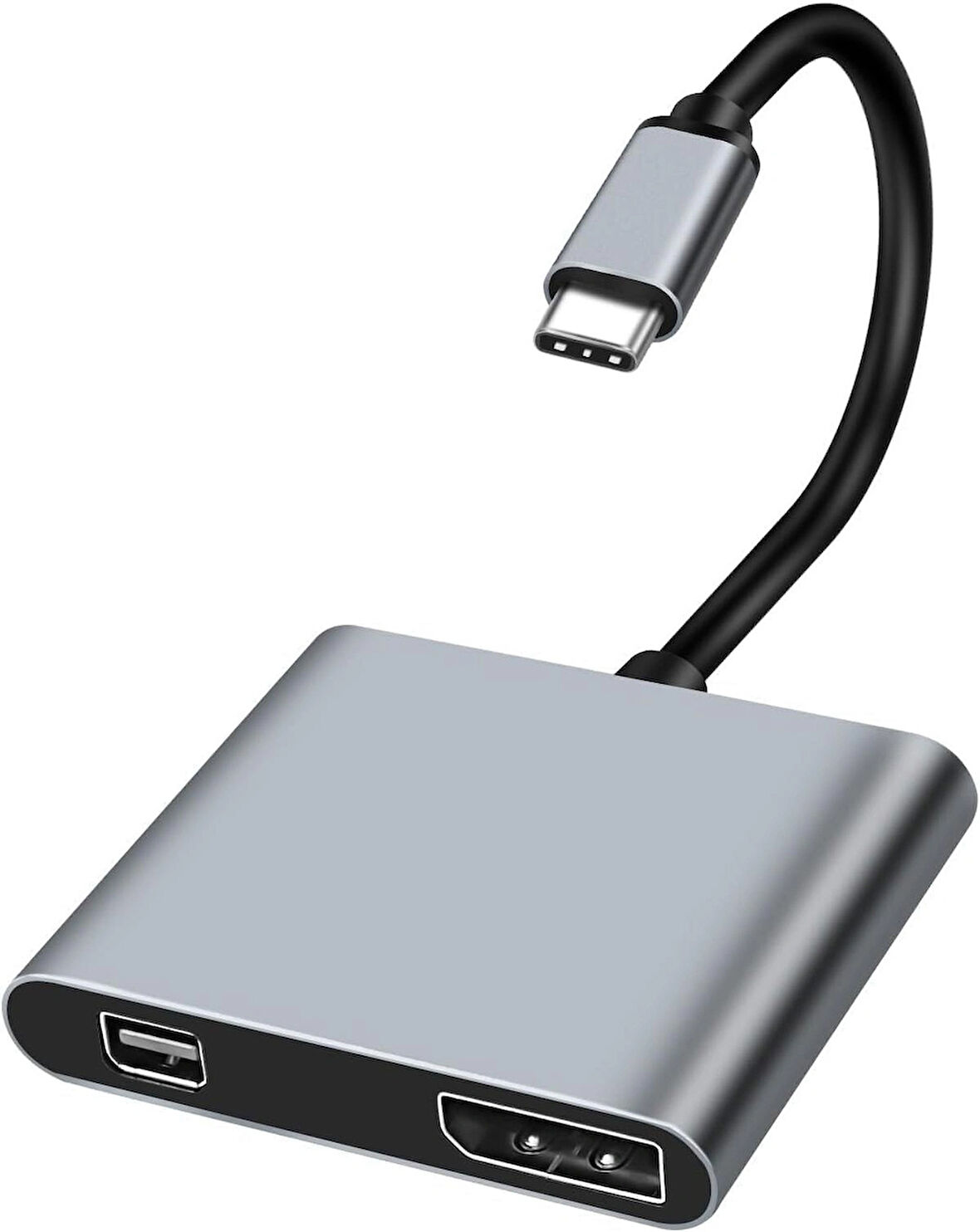 Coverzone USB Tip C to Mini DP/DP DisplayPort Adaptörü 4K 2 in 1 Tip C Erkek DisplayPort ve Mini DisplayPort Dişi Video Dönüştürücü Kablosu Bilgisayar Telefonu Dizüstü Monitör Ekranlar PW-745