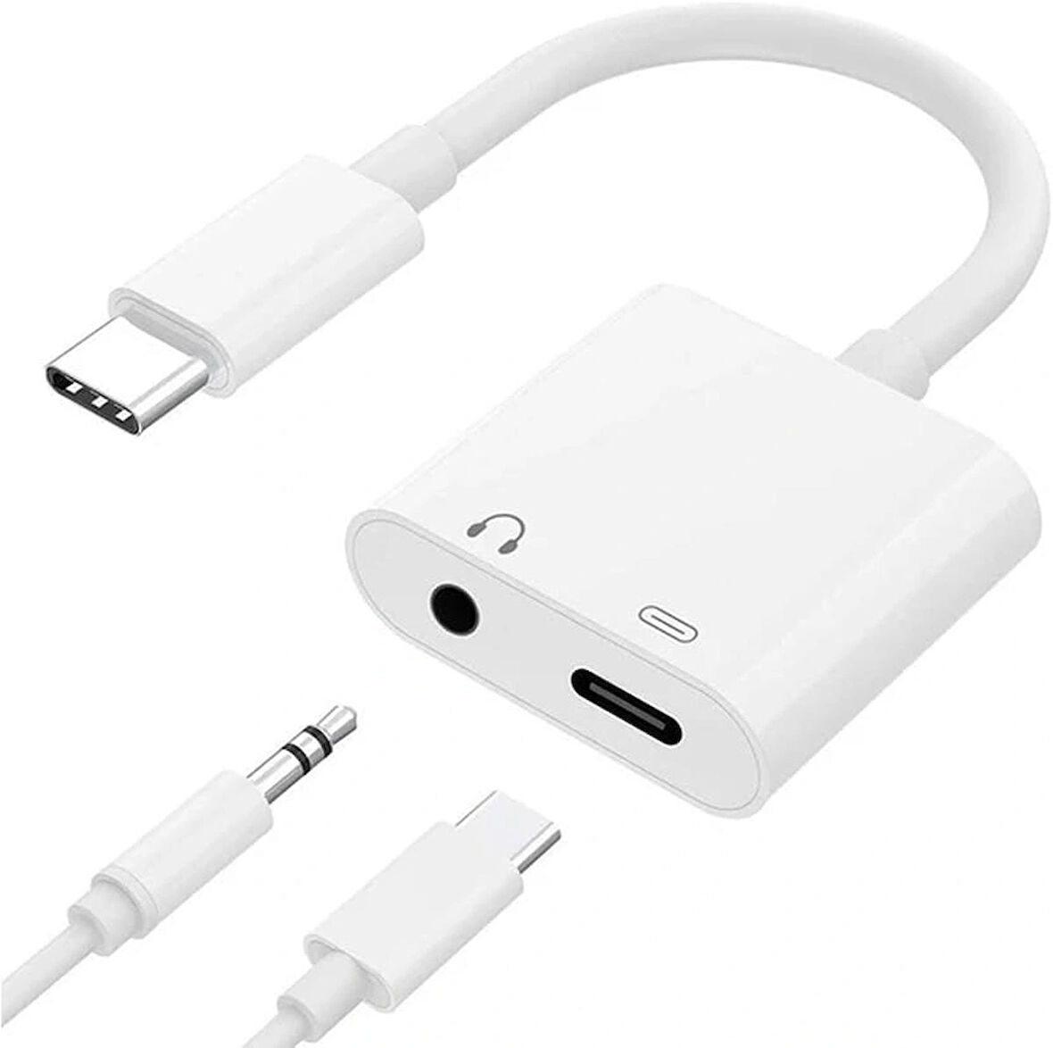 Coverzone Type-C to 3.5mm Audio Jack Aux Çevirici Tip C to 3.5mm Dönüştürücü ZR733