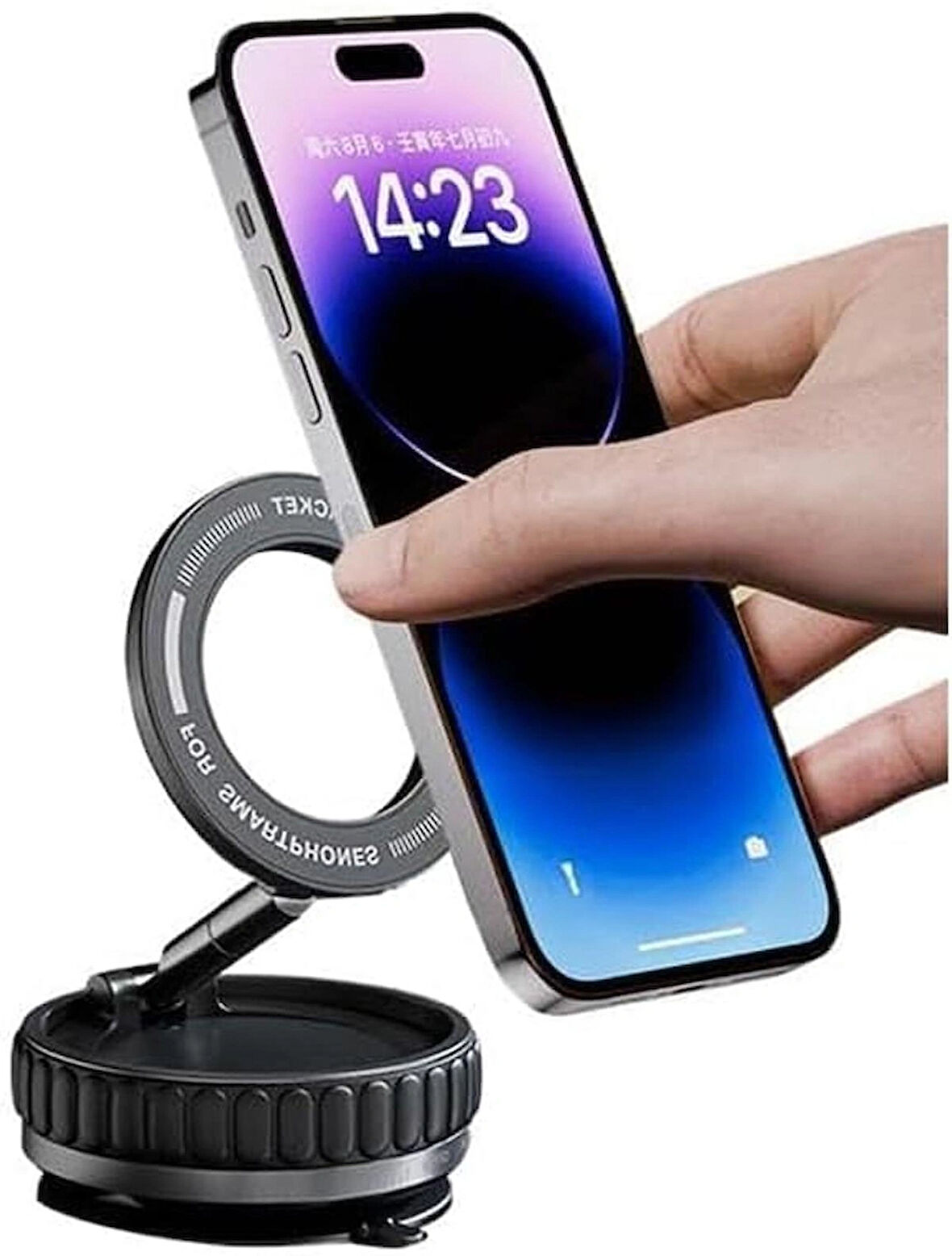 Coverzone Kablosuz Araç İçi Cep Telefonu Tutucu Araç içi Montaj Süper Güçlü Vakumlu Manyetik Telefon Tutucu K11