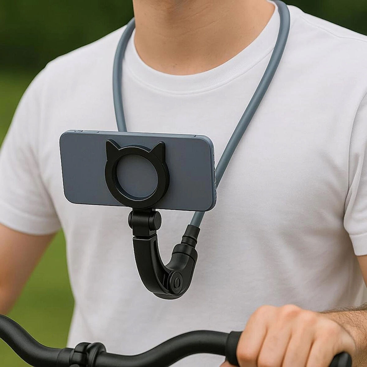 Coverzone Magnetic Aksiyon Kamera ve Telefon Tutucu Boyun Askısı Gezi Seyahat ve Sürüşlerde Kullanmak için Boyundan Kayıt Aparatı Cep Telefonu Boyun Tutucu Kullanımı Kolay CD-3502