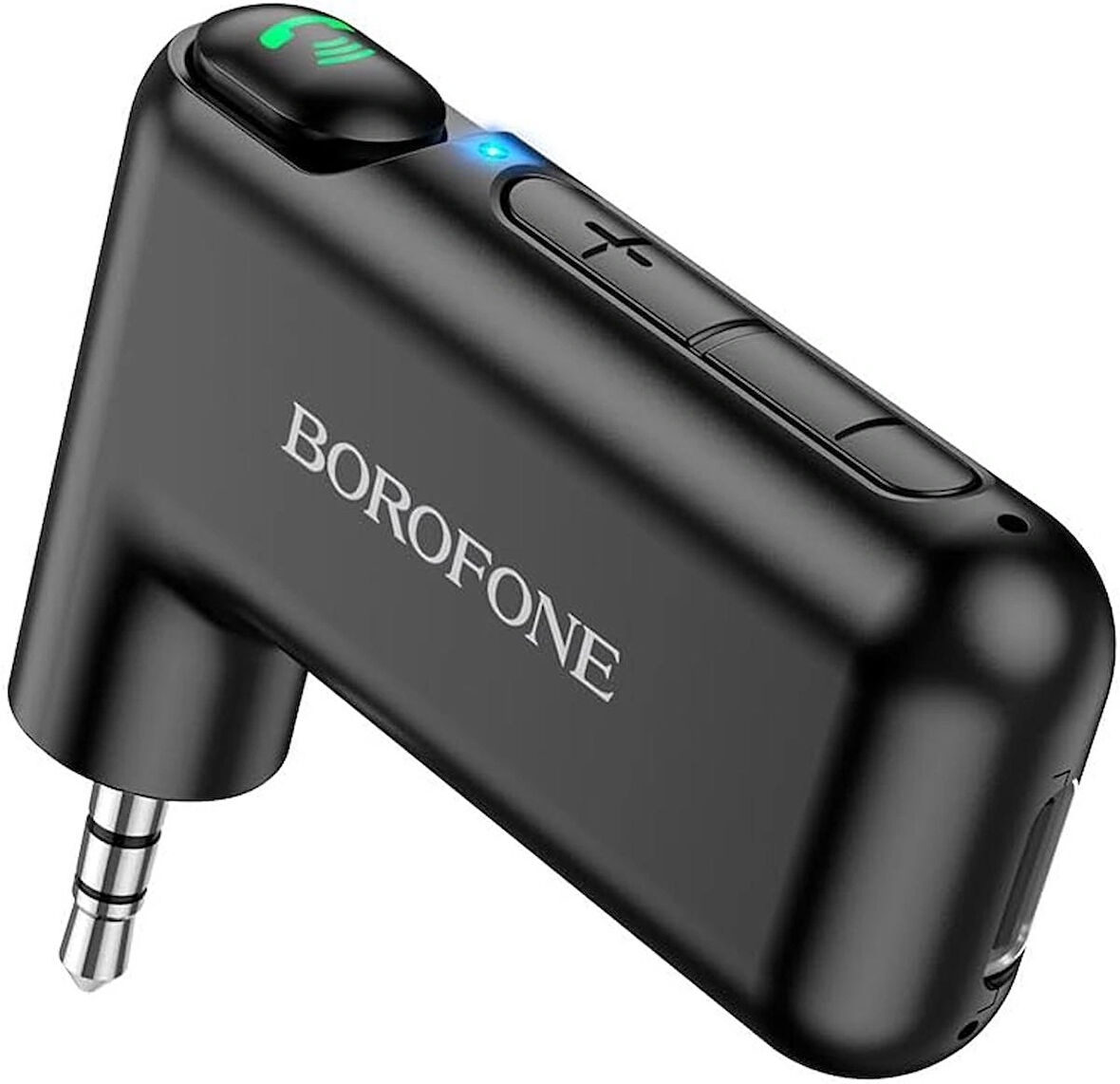 Coverzone Borofone Wireless Bluetooth 5.0 3.5mm Jack Aux Araç Ses Aktarım Kiti Adaptör Bluetooth Çenanirici Araba Hoparlör Kulaklık için Taşınabilir Kablosuz Ses Araç Kitleri Adaptörü BC35