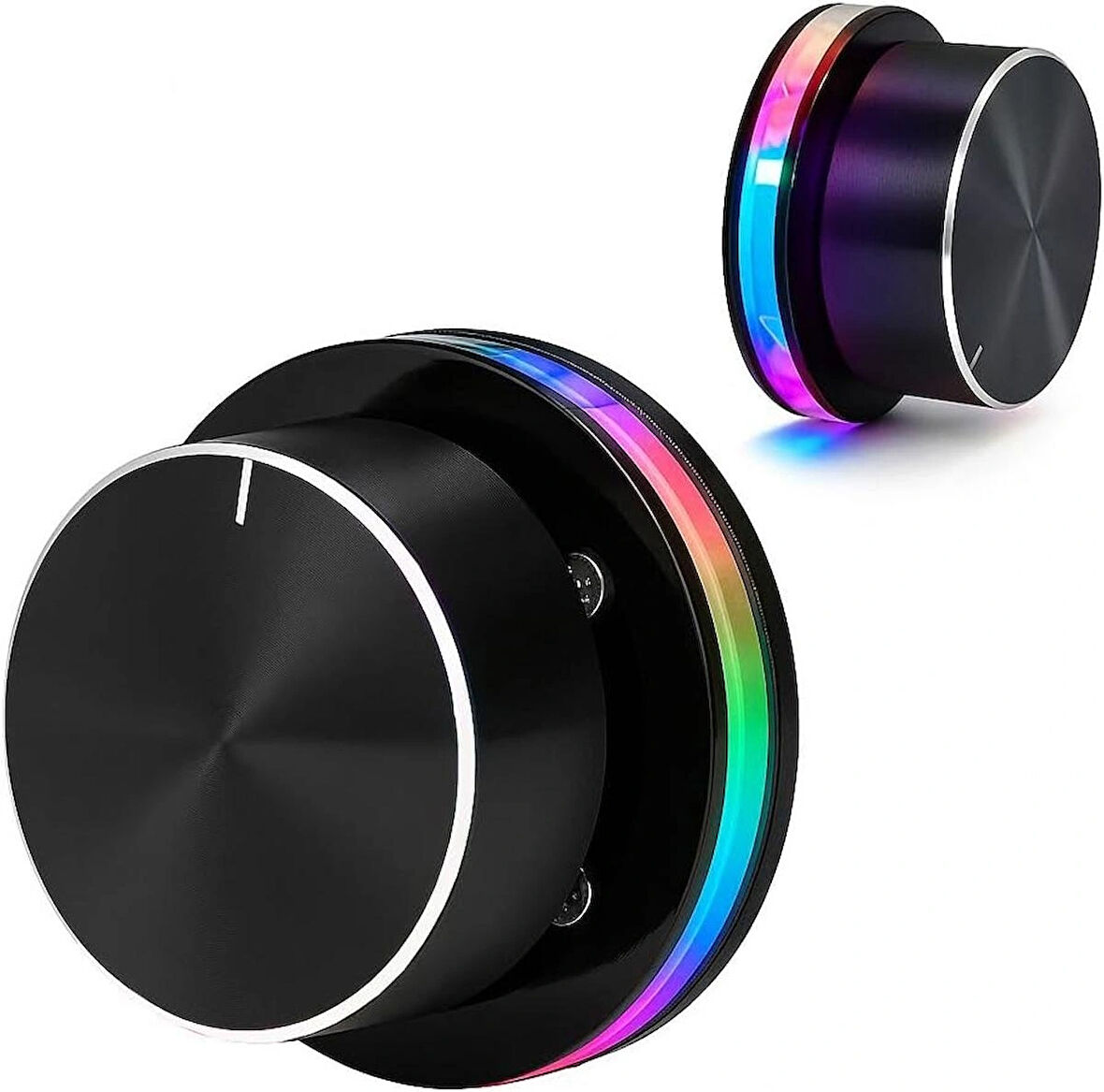 Coverzone USB Ses Kontrol Düğmesi, Android System PC Için RGB Işığı Ile Multimedya Tip C Harici Ortam Ayarlama Denetleyicisi Takın Ve Oynatın USB to Type-C Kablolu GC-91