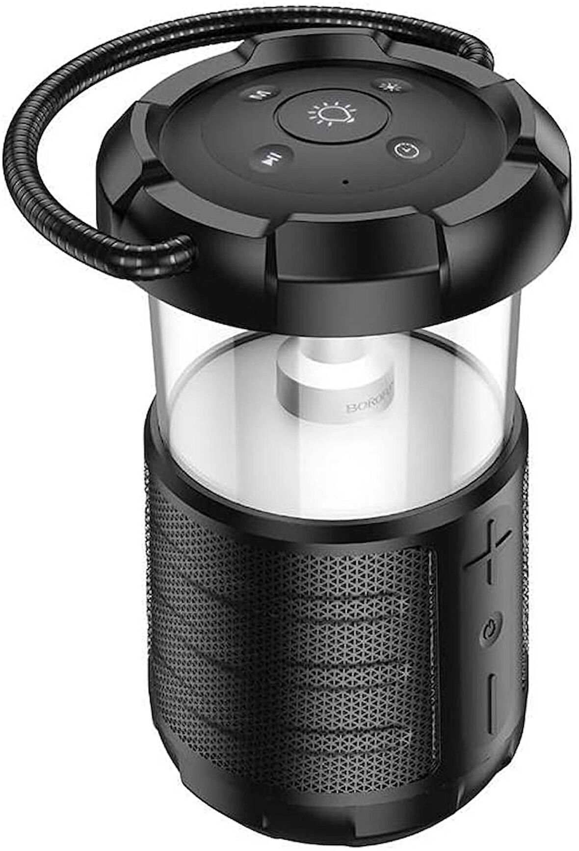 Coverzone Borofone Kamp Lambası ve Bluetooth Speaker Işıklı Kablosuz Hoparlör El Tutamaçlı Kampta Tatilde Ofis ve Ev için USB ve TF Kart Girişli  BP19